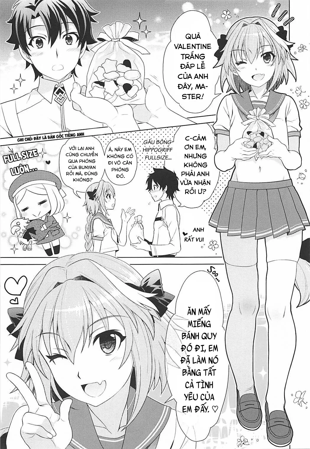 HentaiVN.net - Ảnh 3 - Sau hôm nay, tôi là người yêu của Master. [Motto Kyou kara Boku wa Master no Koibito] - Oneshot