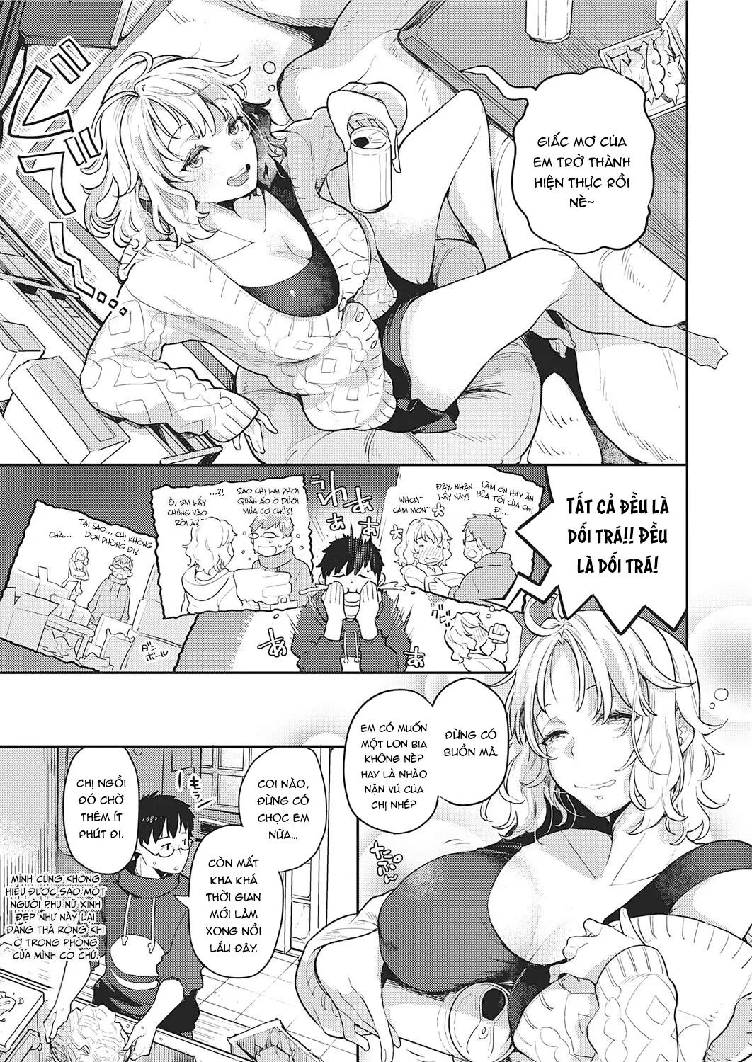 HentaiVN.net - Ảnh 4 - Cô nàng OL-san phòng bên!!! [Tonari no Heya no OL-san ; OL-san Next Door] - Oneshot