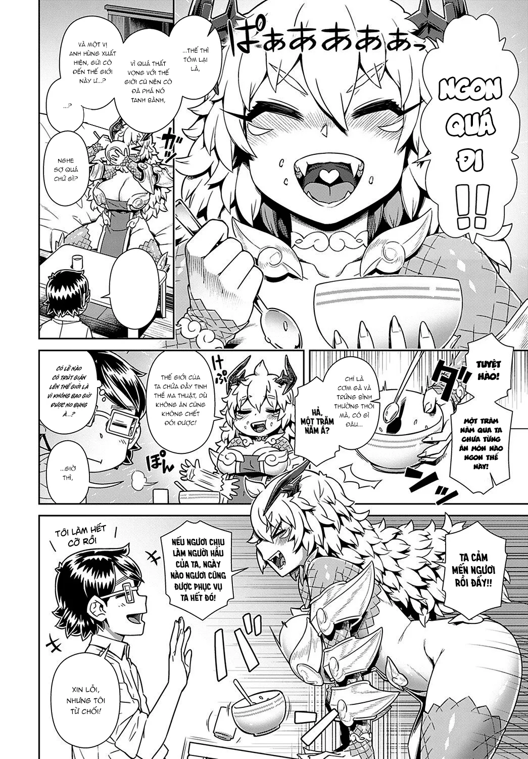 HentaiVN.net - Ảnh 6 - Bị hiếp ở thế giới loài người!! [Maou ga Arawareta! Ore no Heya ni... , A Demon Lord has Appeared! in my Room...] - Oneshot