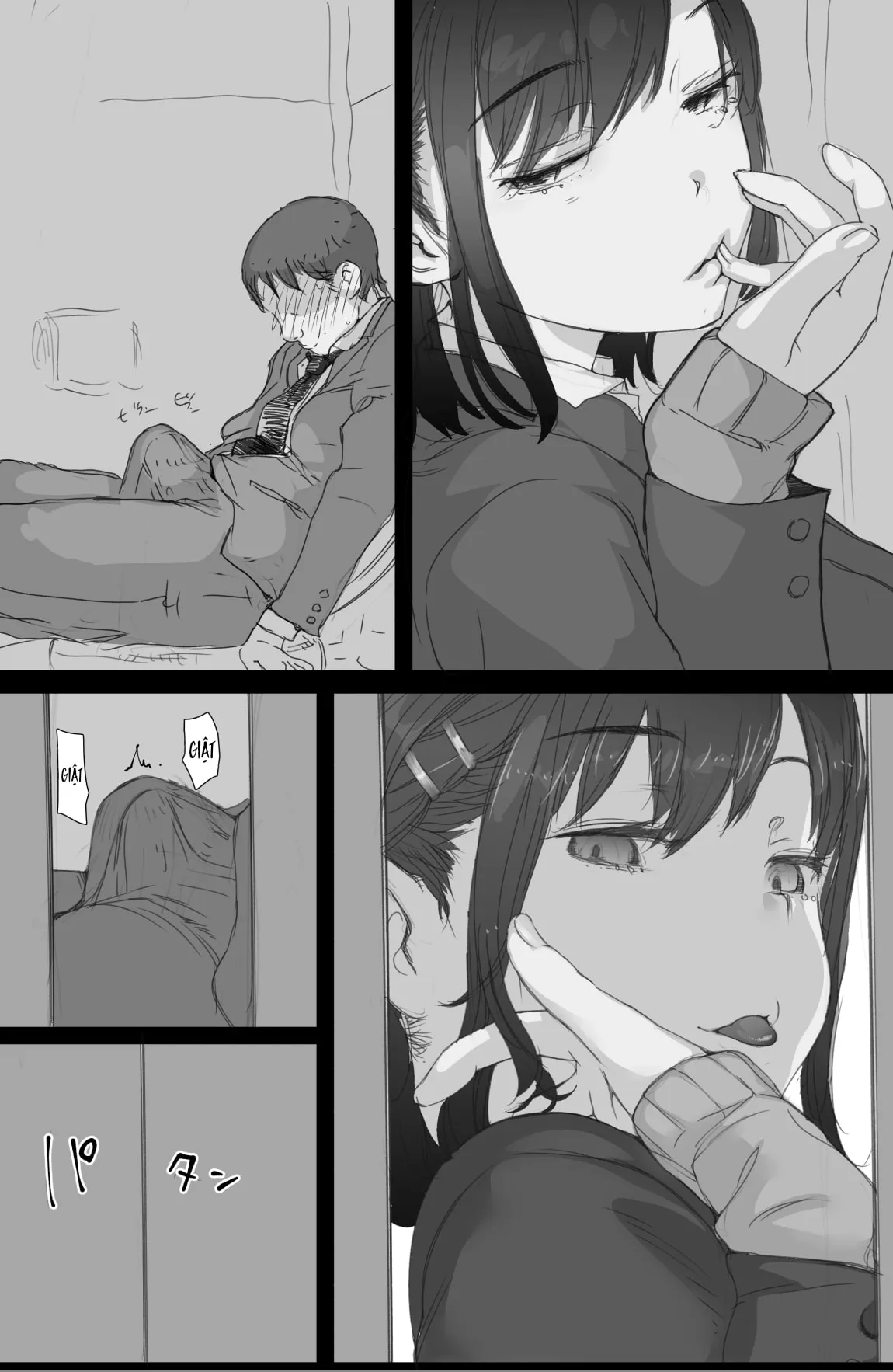 HentaiVN.net - Ảnh 40 - Anh Chàng May Mắn Và Cô Gái Khoe Hàng Trên Chuyến Tàu Điện Ngầm [Tsuukin Densha de Oppai o Mise ni Kuru Musume ga Ite Komattemasu] - Oneshot