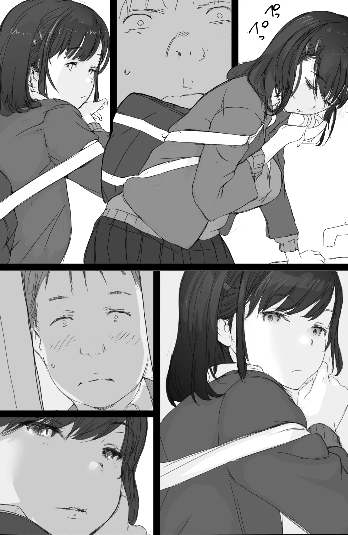 HentaiVN.net - Ảnh 8 - Anh Chàng May Mắn Và Cô Gái Khoe Hàng Trên Chuyến Tàu Điện Ngầm [Tsuukin Densha de Oppai o Mise ni Kuru Musume ga Ite Komattemasu] - Oneshot