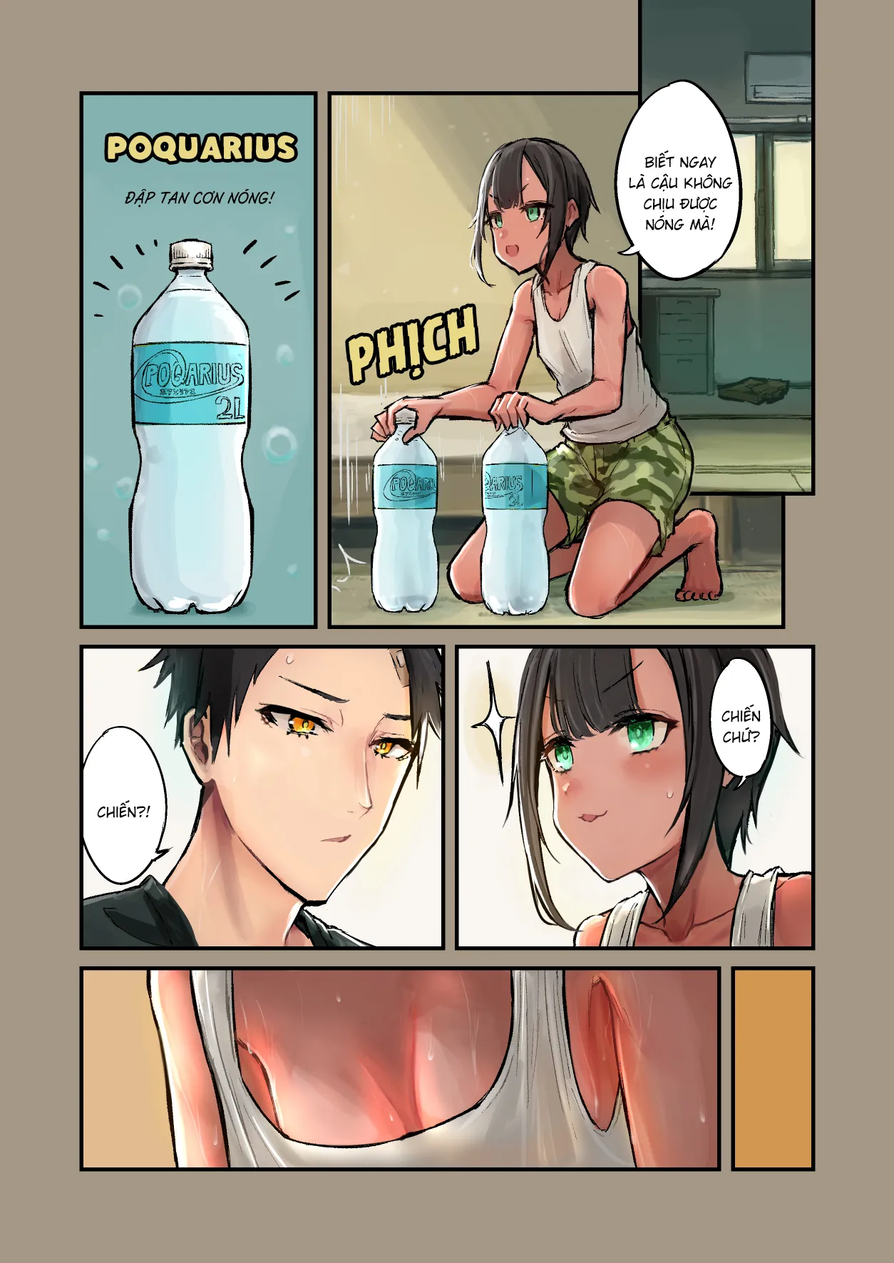 HentaiVN.net - Ảnh 6 - Sweaty sex with a childhood friend [Natsuyasumi! Osananajimi to Asedaku Sex] - Oneshot