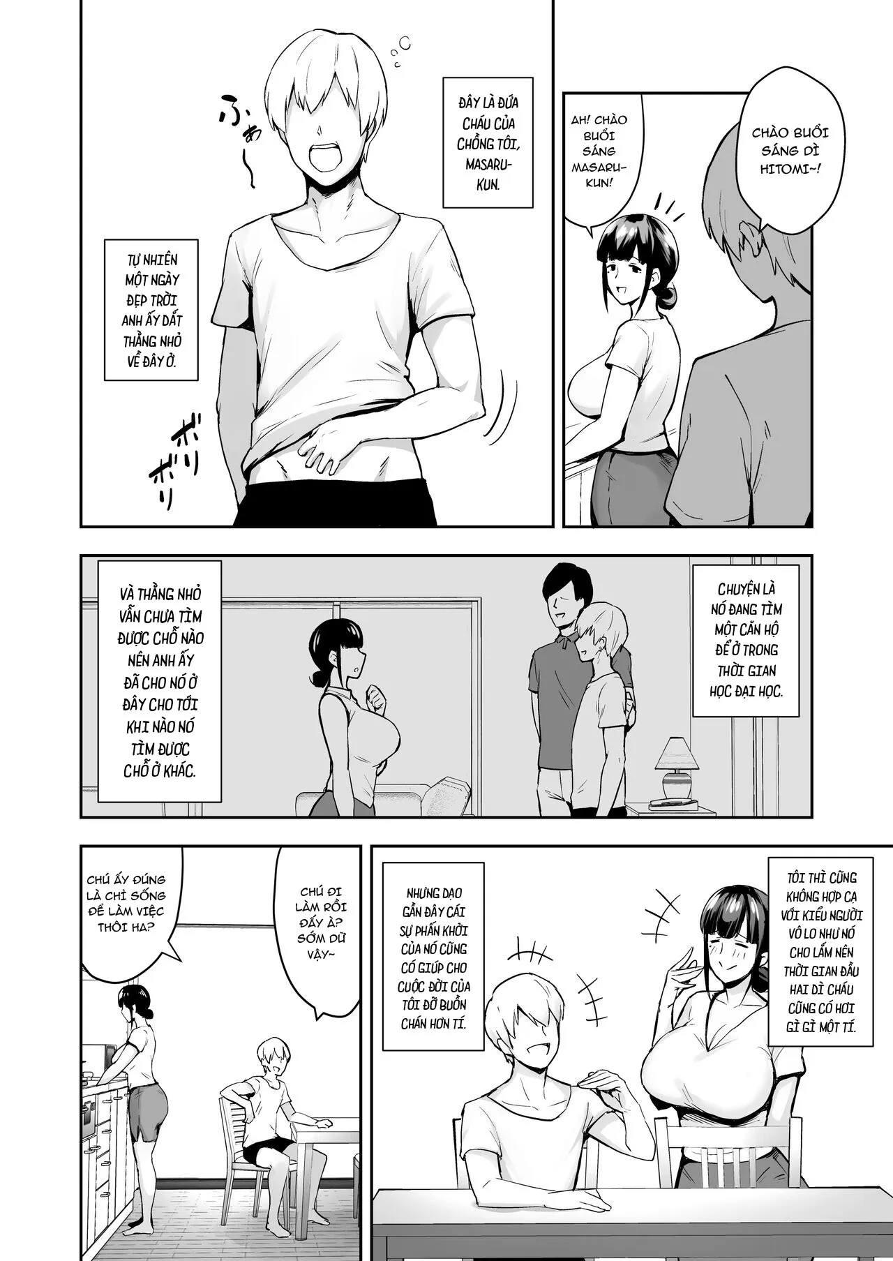 HentaiVN.net - Ảnh 8 - Netorareta Bakunyuu Seiso Zuma Hitomi [A Prim And Proper Housewife With Big Tits; Oikko ni Torotoro ni Tokasaremashita] - Chap 1