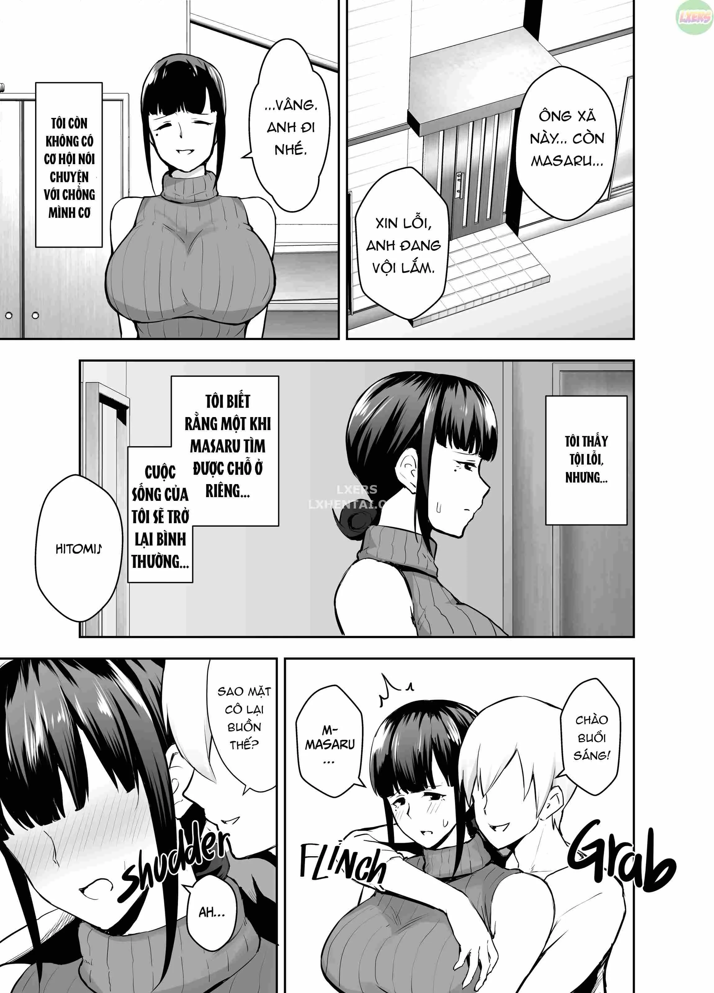 HentaiVN.net - Ảnh 14 - Netorareta Bakunyuu Seiso Zuma Hitomi [A Prim And Proper Housewife With Big Tits; Oikko ni Torotoro ni Tokasaremashita] - Oneshot - Không che