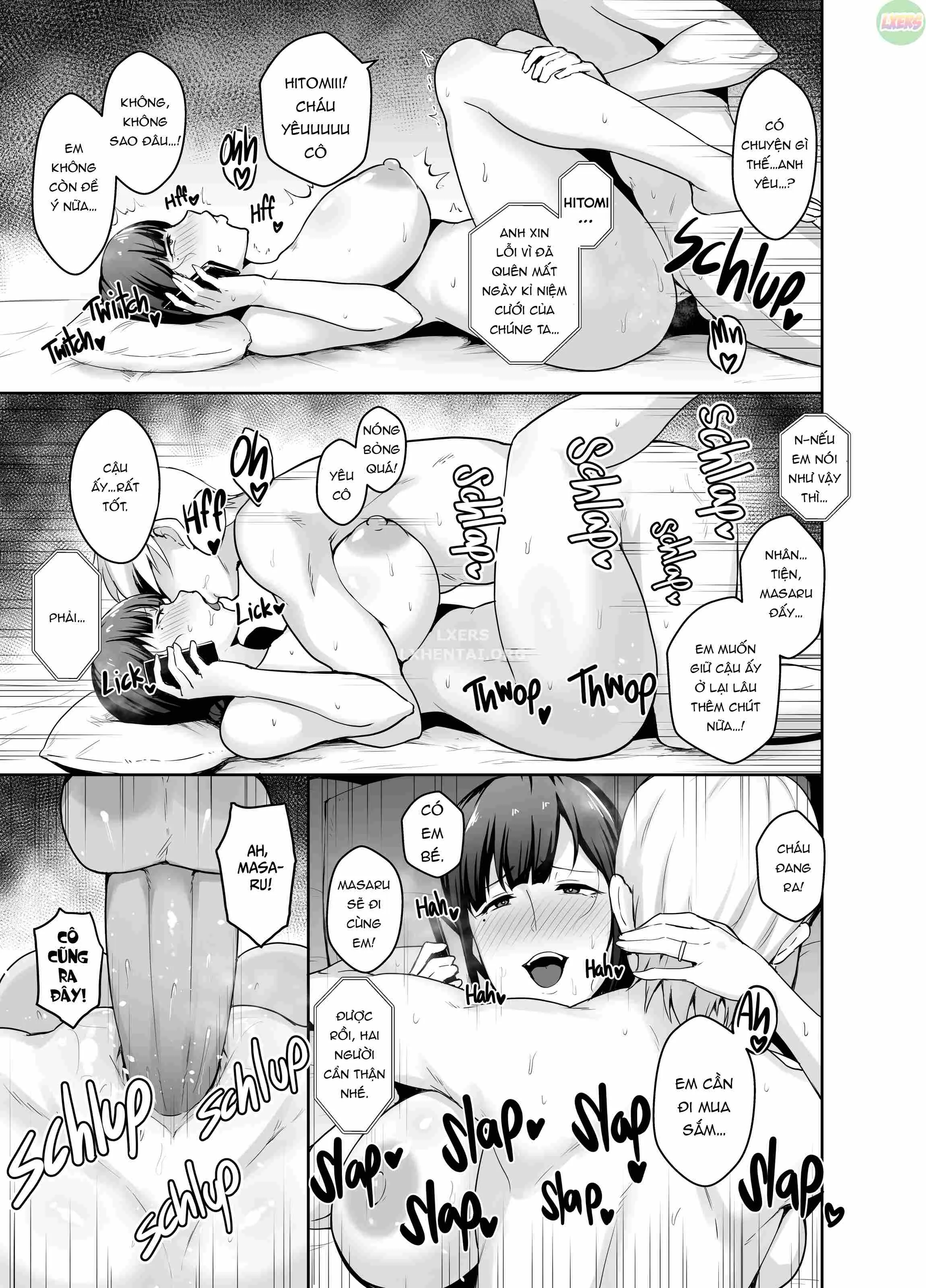 HentaiVN.net - Ảnh 36 - Netorareta Bakunyuu Seiso Zuma Hitomi [A Prim And Proper Housewife With Big Tits; Oikko ni Torotoro ni Tokasaremashita] - Oneshot - Không che