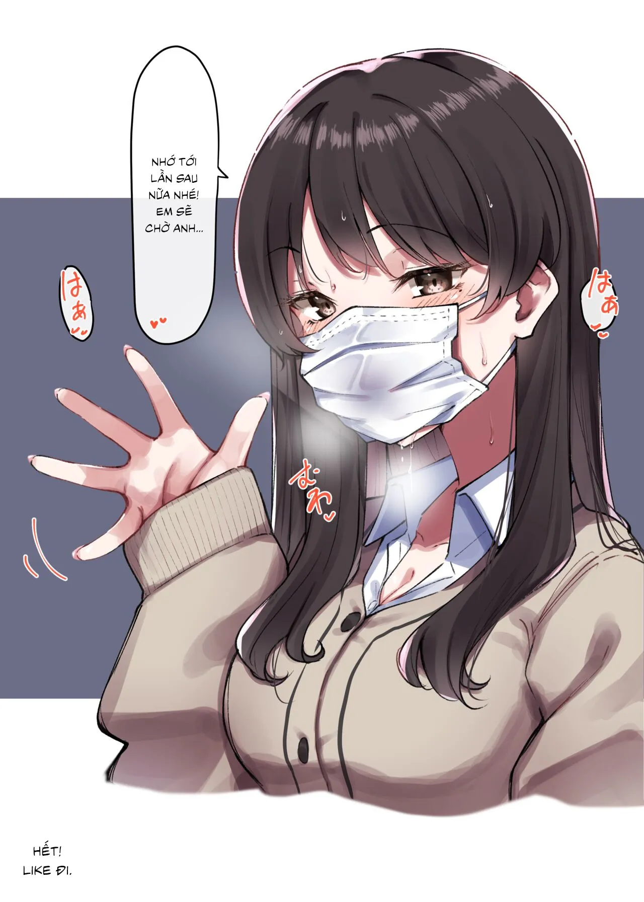 HentaiVN.net - Ảnh 6 - Mask JK to Berochuu [French Kiss with a Masked Female Student] - Oneshot (Full màu)