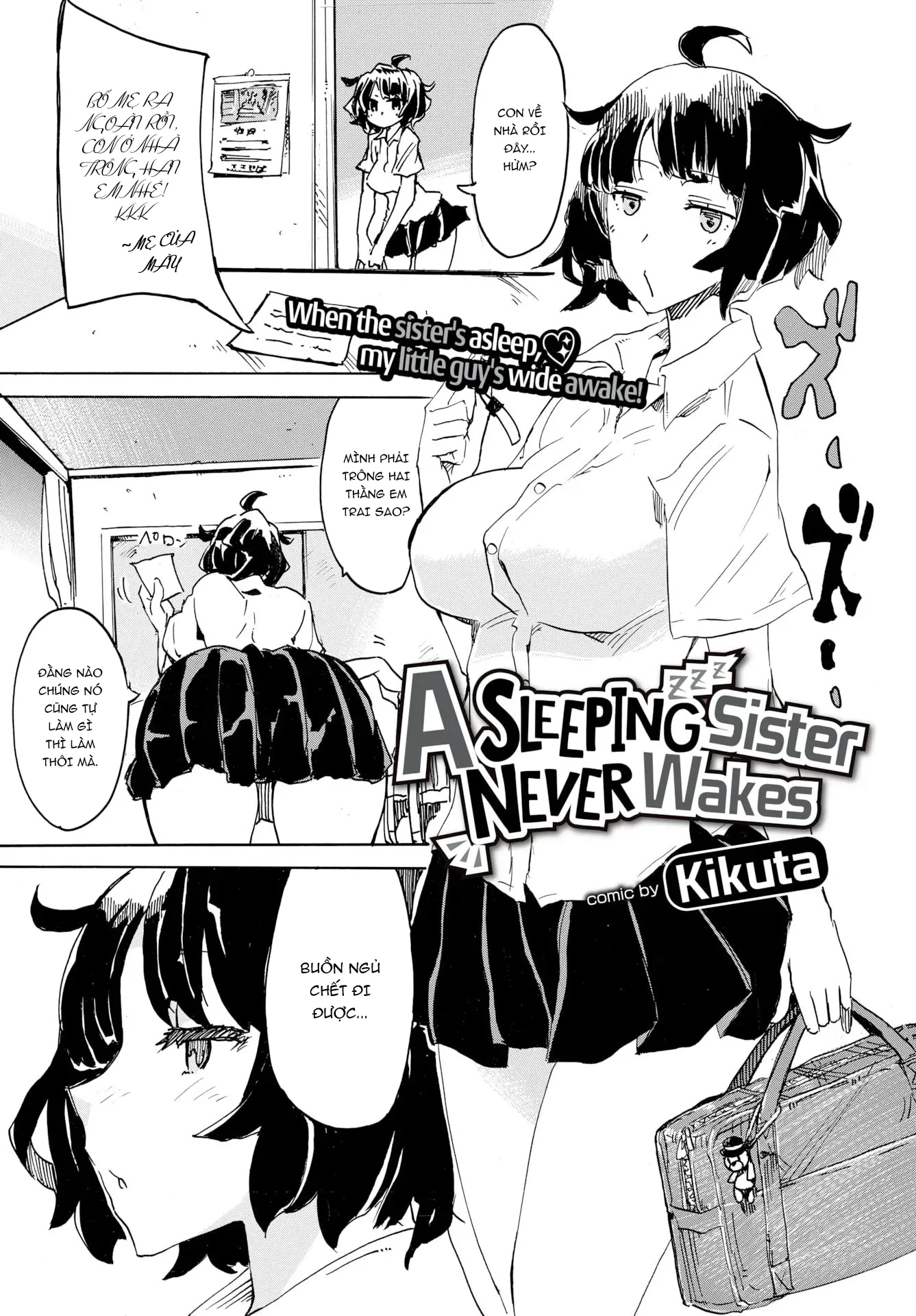 HentaiVN.net - Ảnh 5 - Người chị mà đã ngủ thì sẽ chẳng bao giờ dậy đâu - Oneshot