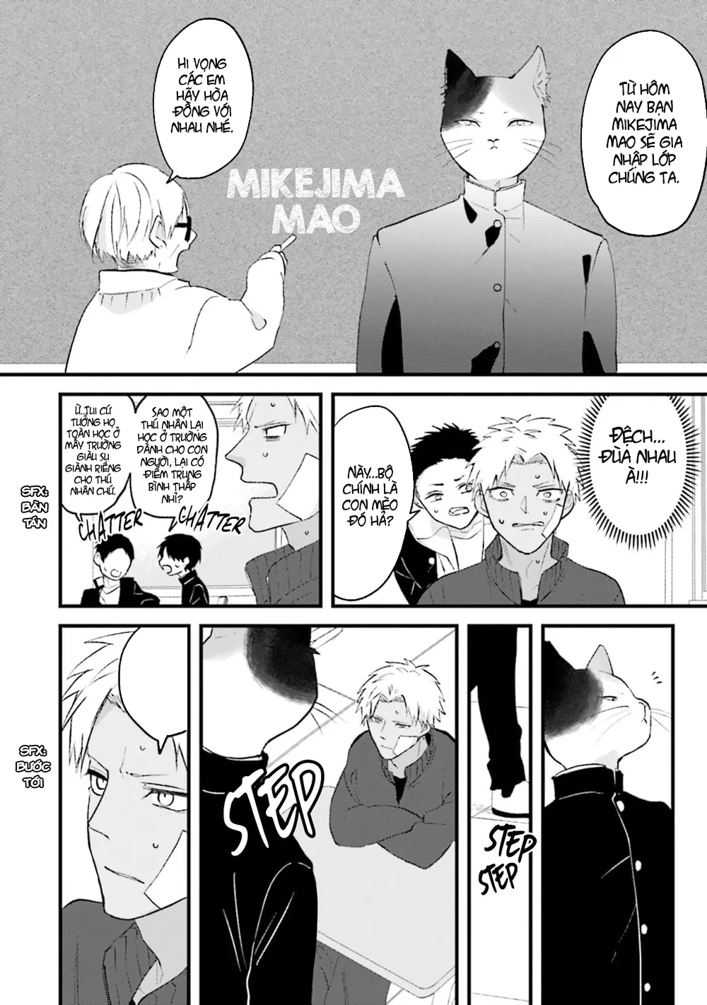 HentaiVN.net - Ảnh 11 - Trai và Mèo [Kokou kemono to obaka yankee] - Chap 1