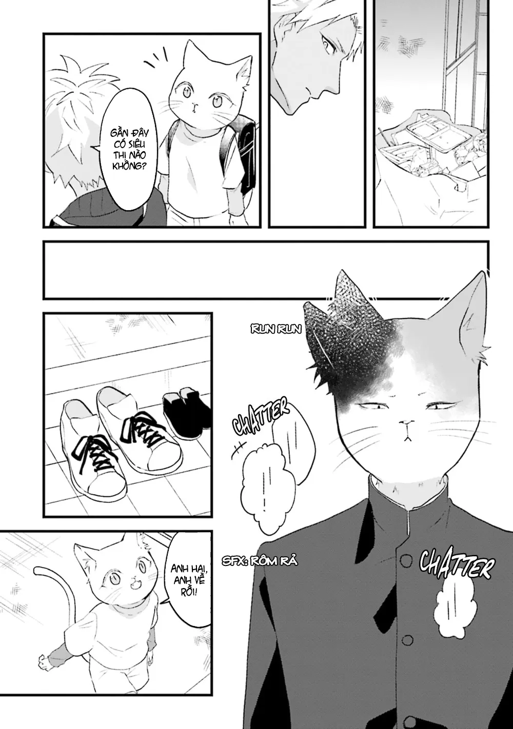 HentaiVN.net - Ảnh 26 - Trai và Mèo [Kokou kemono to obaka yankee] - Chap 1