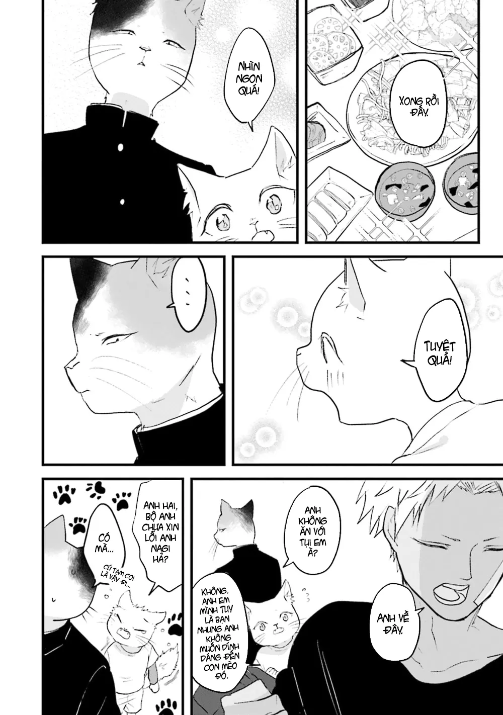 HentaiVN.net - Ảnh 28 - Trai và Mèo [Kokou kemono to obaka yankee] - Chap 1