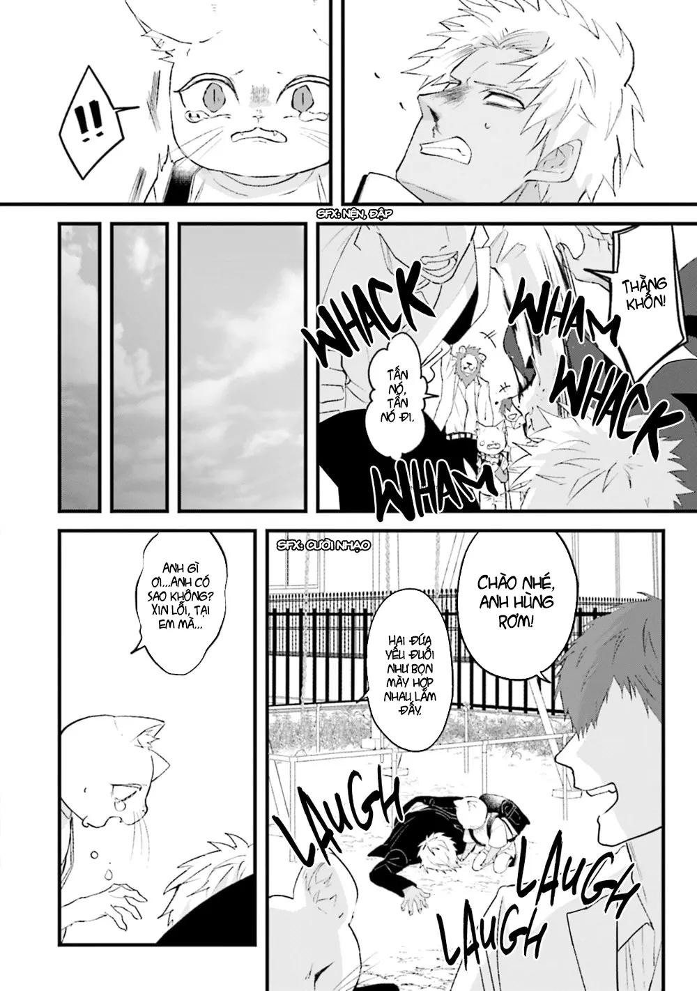 HentaiVN.net - Ảnh 5 - Trai và Mèo [Kokou kemono to obaka yankee] - Chap 1