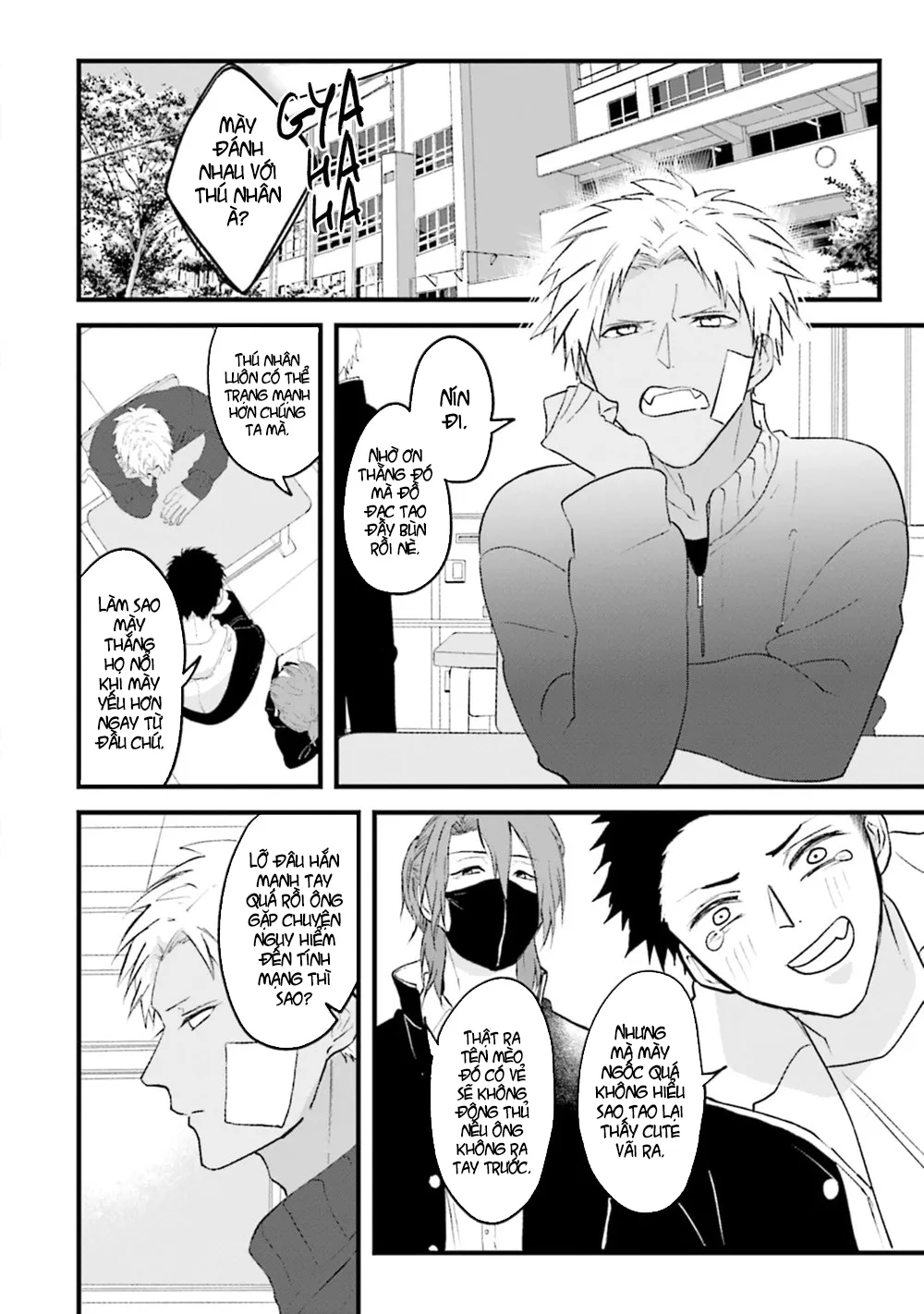 HentaiVN.net - Ảnh 9 - Trai và Mèo [Kokou kemono to obaka yankee] - Chap 1