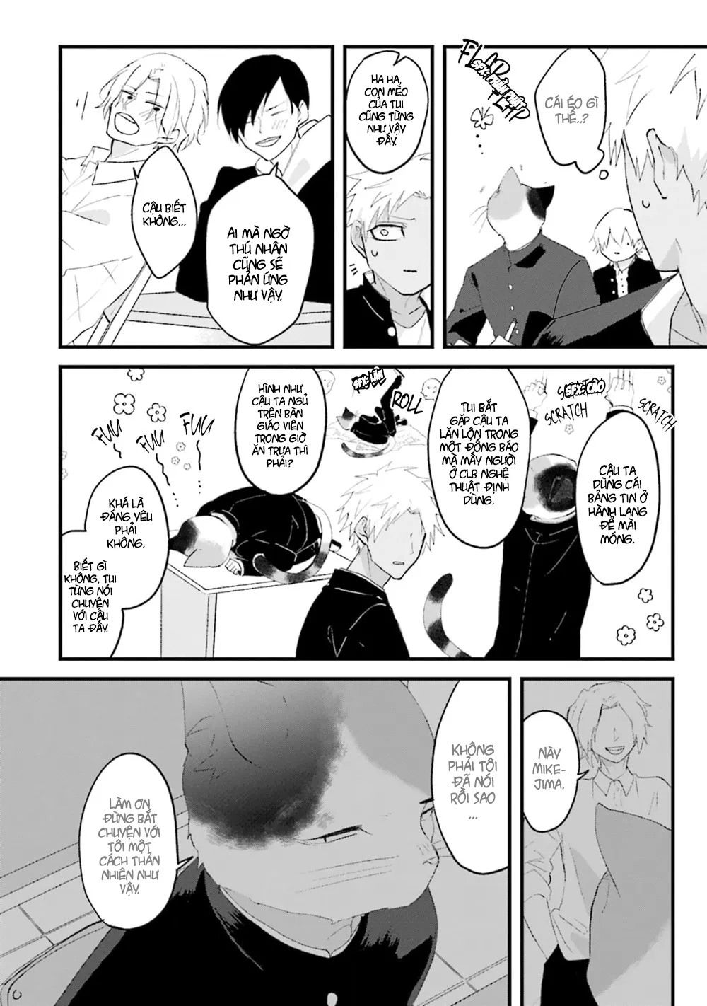 HentaiVN.net - Ảnh 5 - Trai và Mèo [Kokou kemono to obaka yankee] - Chap 2