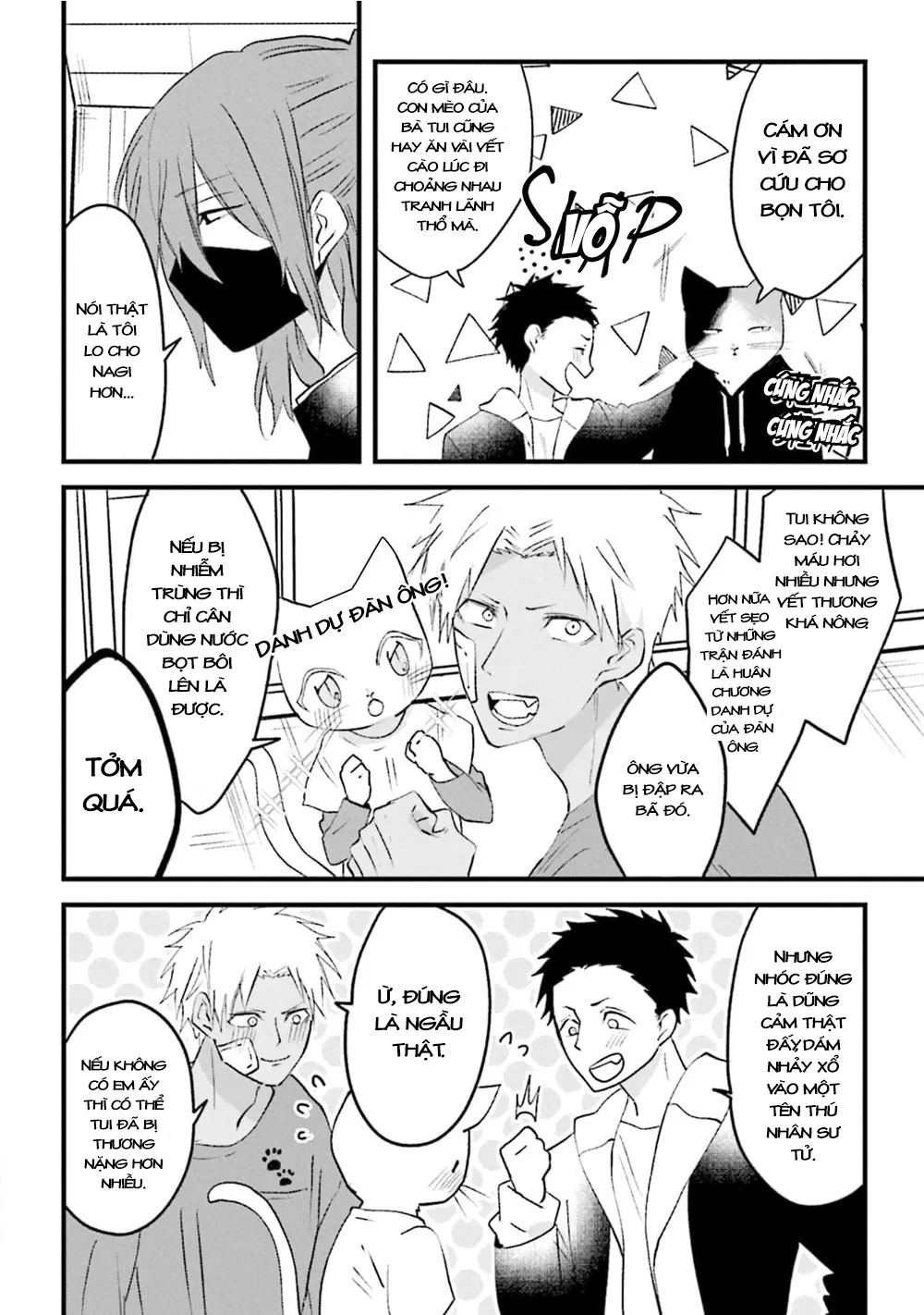 HentaiVN.net - Ảnh 15 - Trai và Mèo [Kokou kemono to obaka yankee] - Chap 4