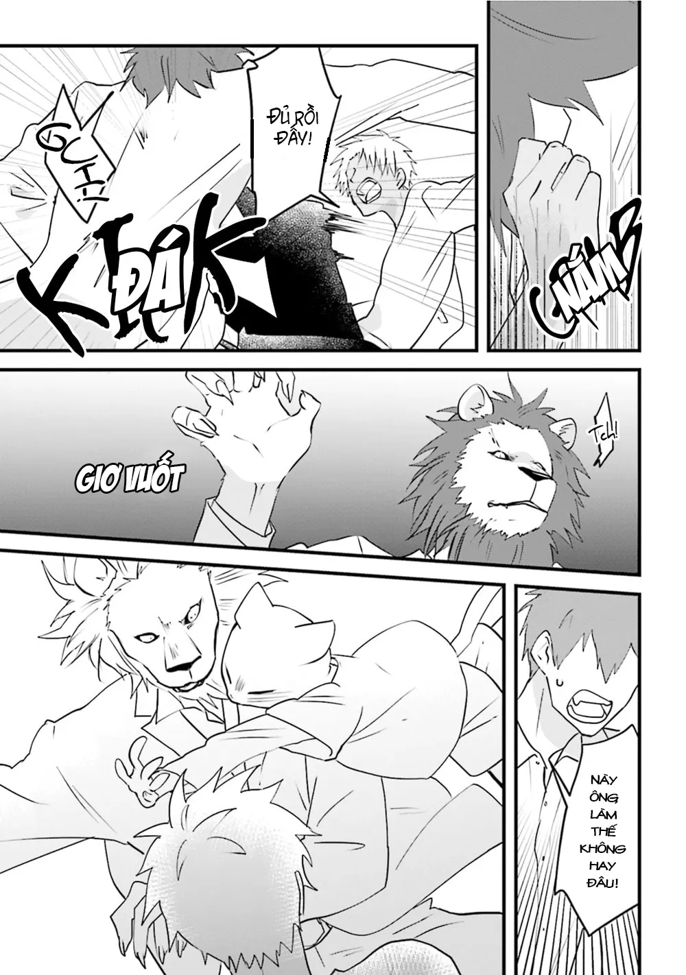 HentaiVN.net - Ảnh 6 - Trai và Mèo [Kokou kemono to obaka yankee] - Chap 4