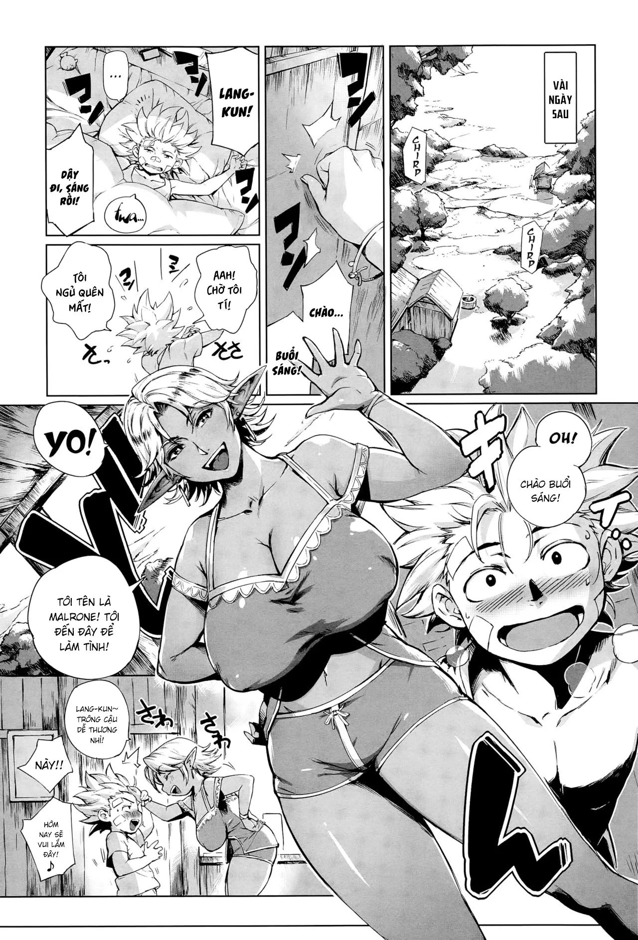 HentaiVN.net - Ảnh 22 - Đây là Biên giới Dục vọng [Koko ga Tanetsuke Frontier; This Is The Mating Frontier!] - Chap 1: Chương Trái Đất