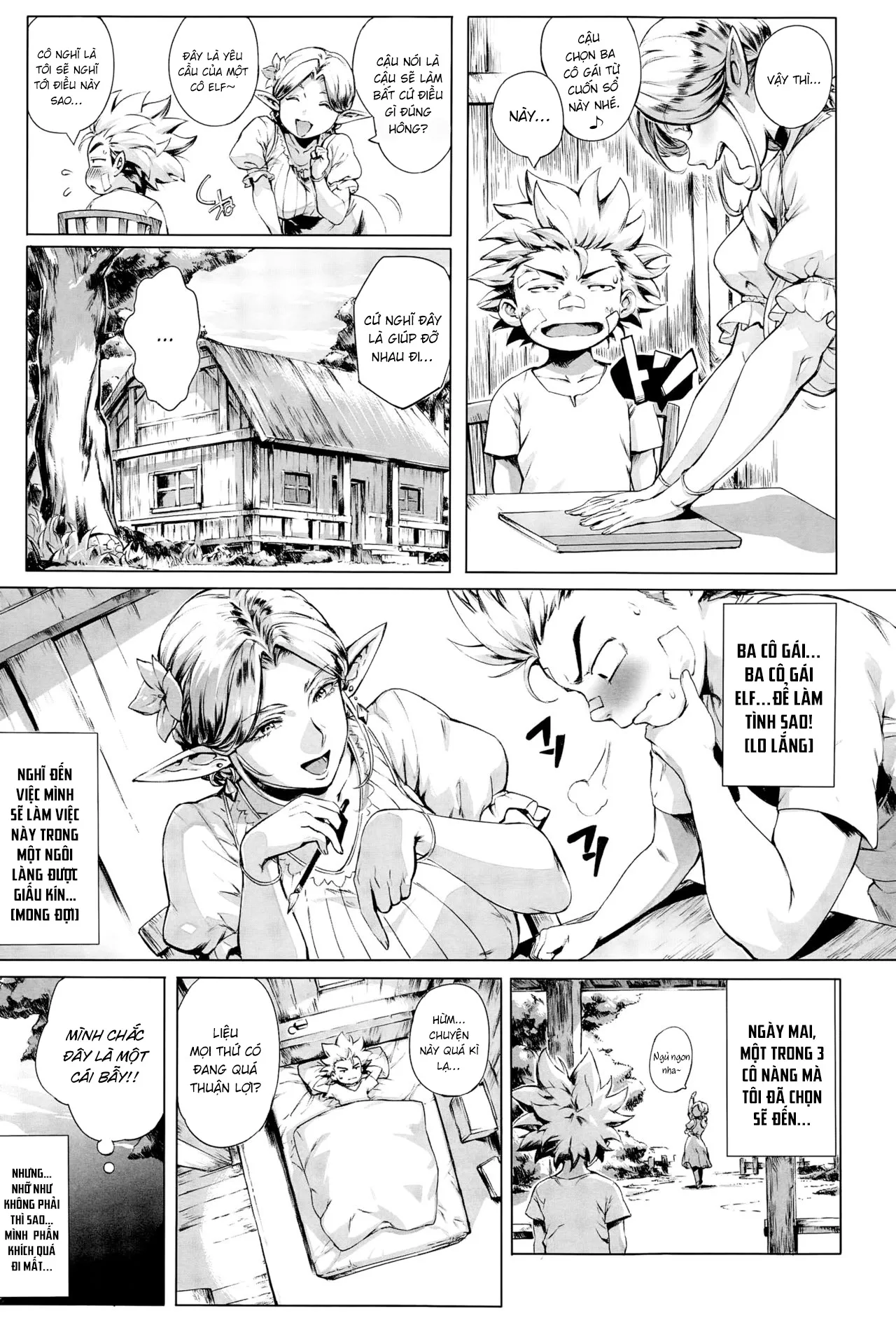 HentaiVN.net - Ảnh 9 - Đây là Biên giới Dục vọng [Koko ga Tanetsuke Frontier; This Is The Mating Frontier!] - Chap 1: Chương Trái Đất