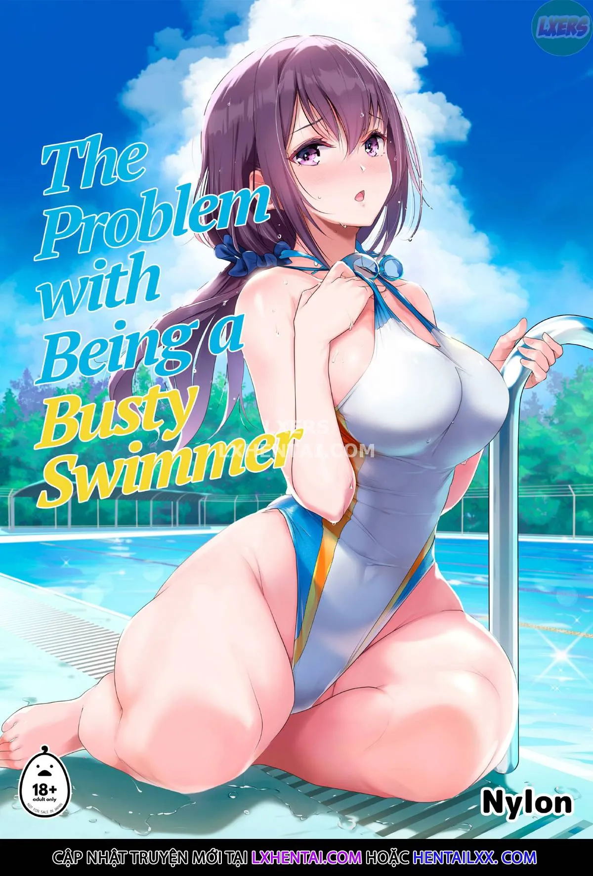 HentaiVN.net - Ảnh 5 - Kyonyuu ga Nayami no Suiei Buin - Oneshot - Không che