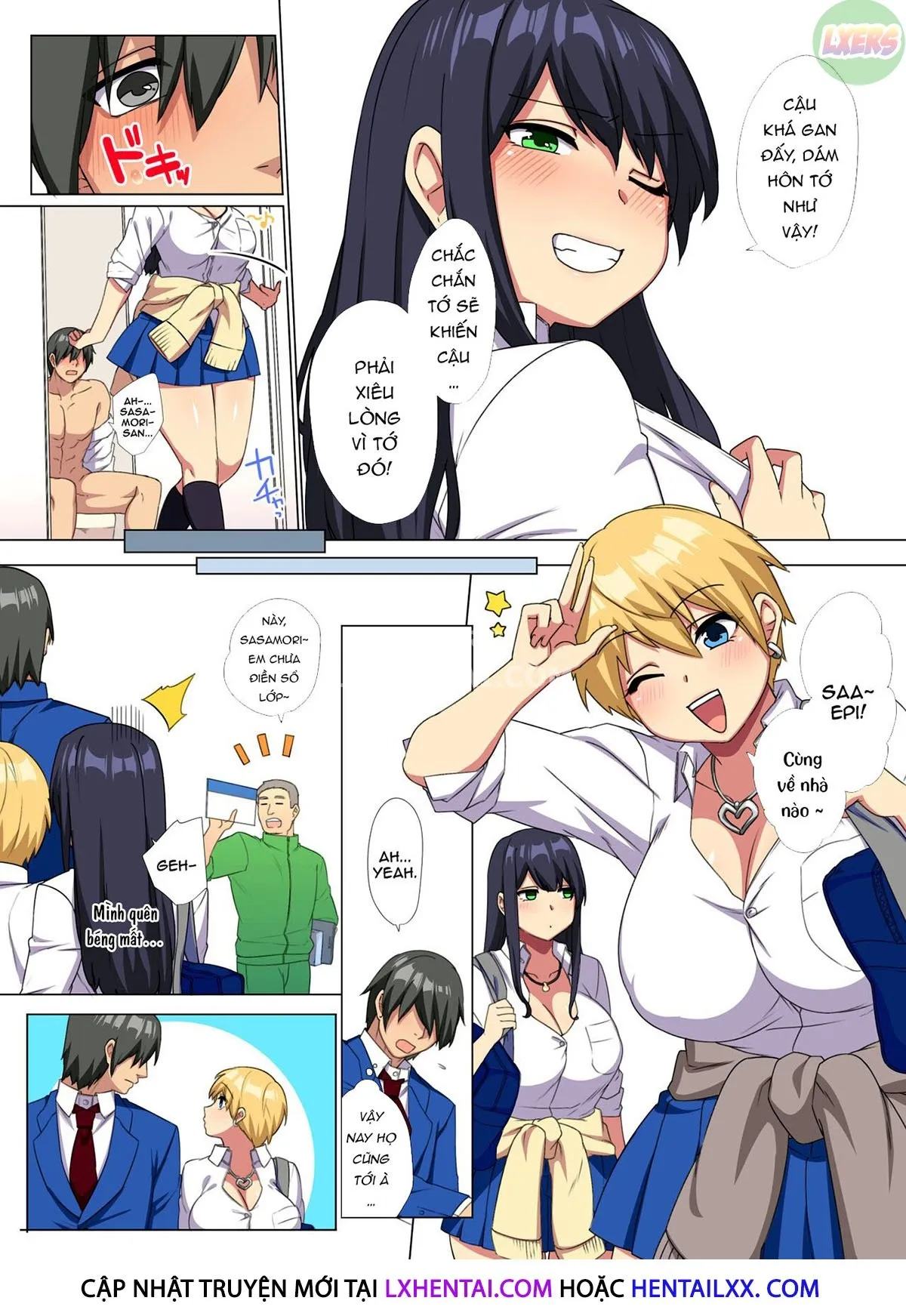 HentaiVN.net - Ảnh 28 - My Big Cock Is Getting Squeezed By Huge Breasted Bitch Gals!! [Ore No Dekachin Ga Bakunyuu Bitch Gal-Tachi Ni Sakusei Saremakuru!!] - Chap 2 - [END]