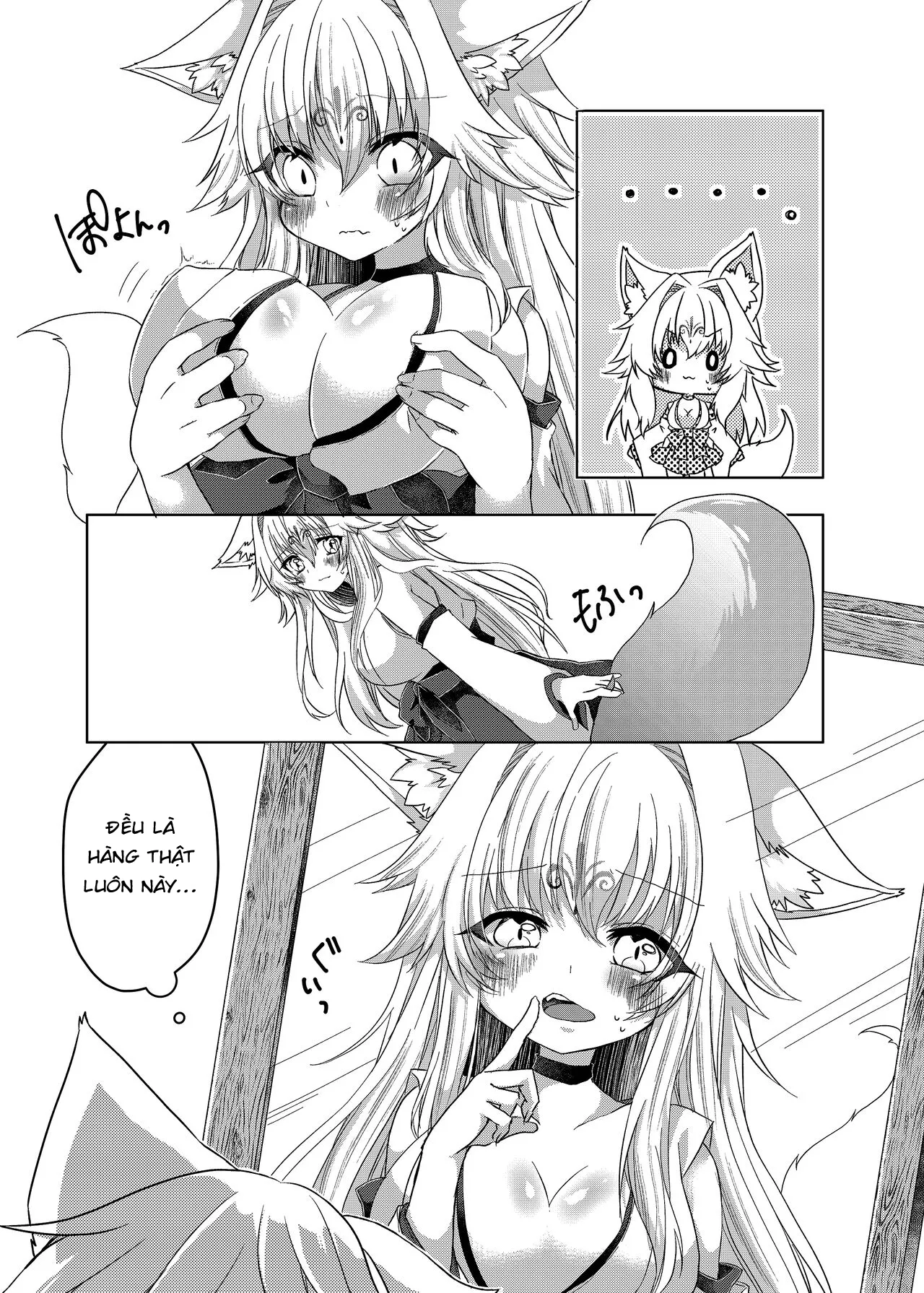HentaiVN.net - Ảnh 12 - Chuyển giới thành một nàng cáo!? [Oshikake Kitsunemusume ni Kenzokukitsunemusume ni Sareta Ken, How I Was Turned Into an Underling Fox Girl by a Pushy Fox Girl] - Oneshot Ngọt