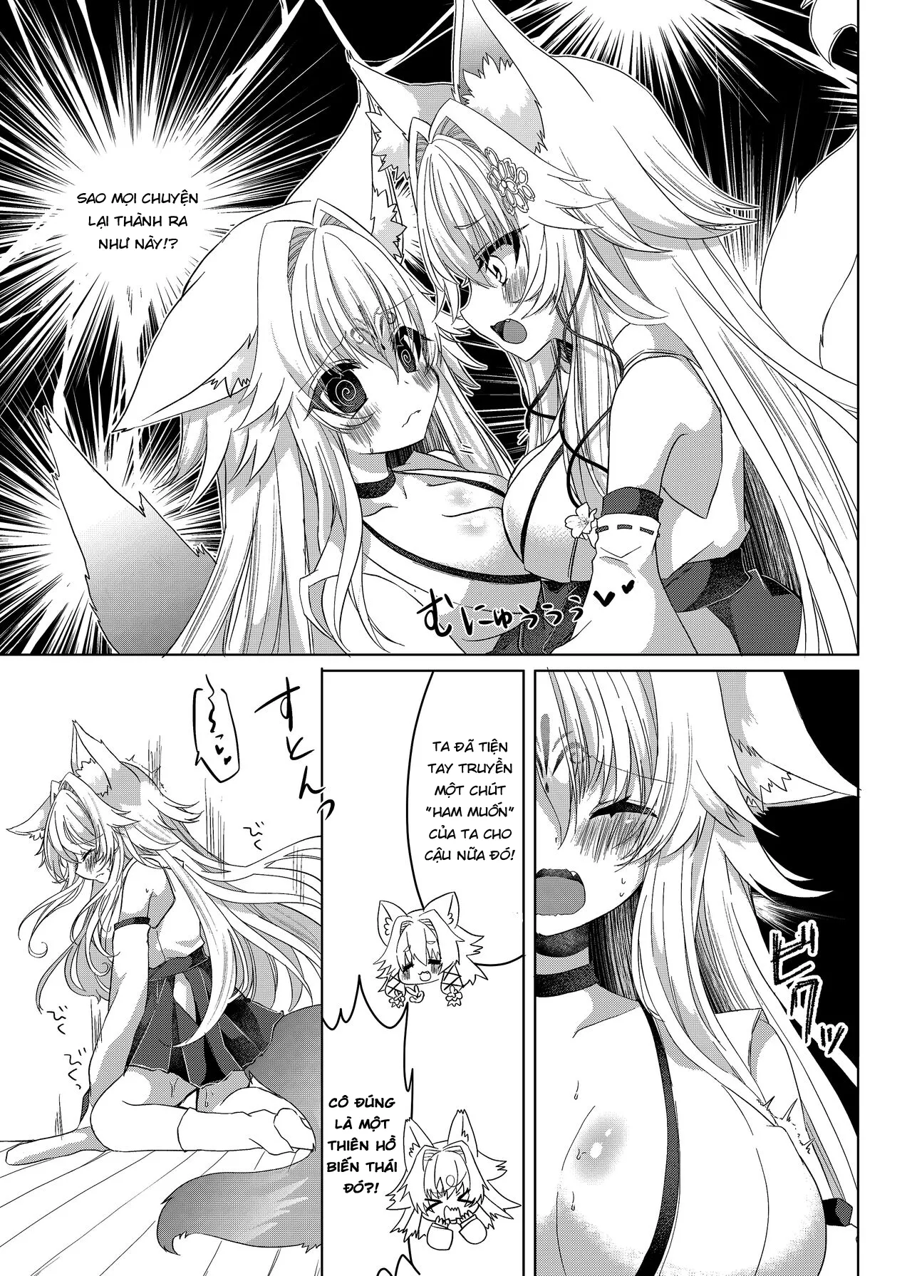 HentaiVN.net - Ảnh 14 - Chuyển giới thành một nàng cáo!? [Oshikake Kitsunemusume ni Kenzokukitsunemusume ni Sareta Ken, How I Was Turned Into an Underling Fox Girl by a Pushy Fox Girl] - Oneshot Ngọt
