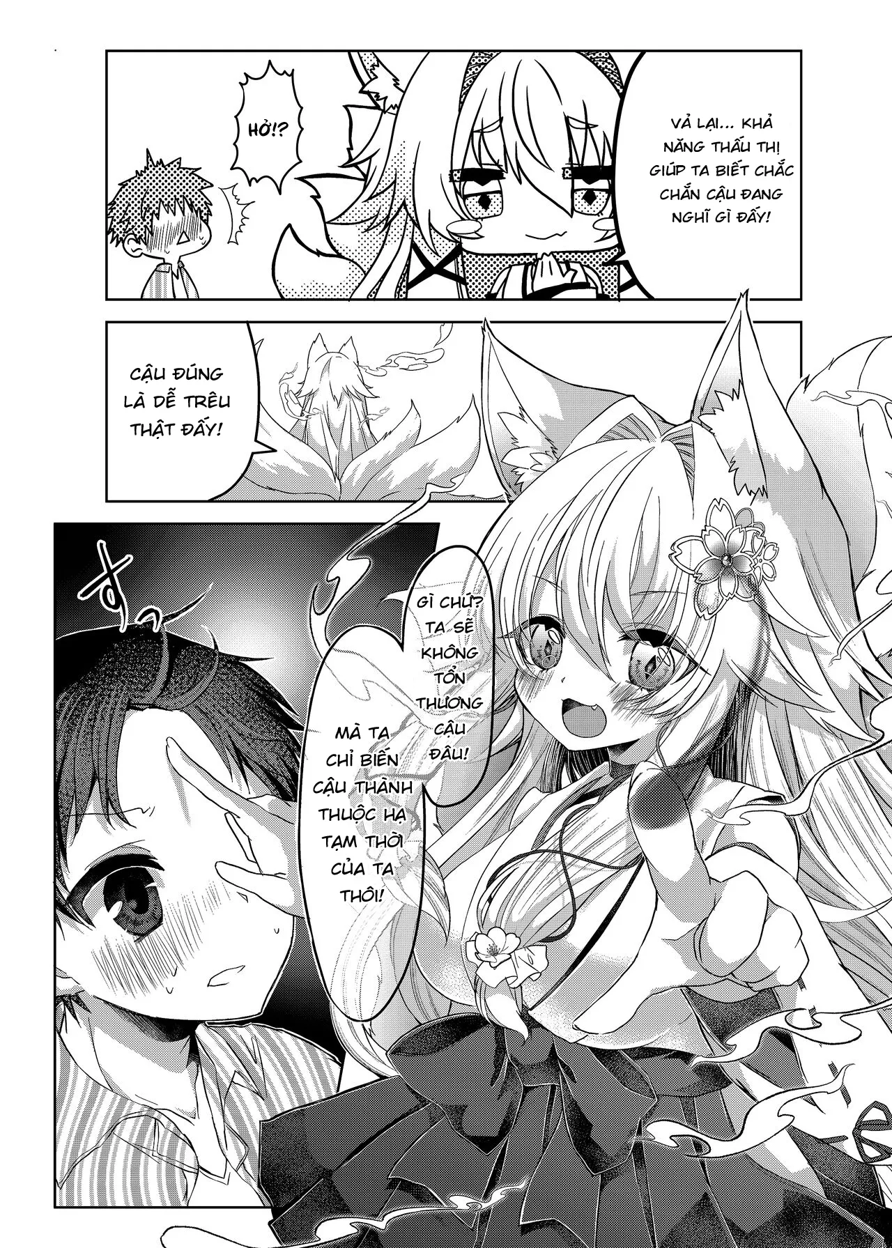 HentaiVN.net - Ảnh 7 - Chuyển giới thành một nàng cáo!? [Oshikake Kitsunemusume ni Kenzokukitsunemusume ni Sareta Ken, How I Was Turned Into an Underling Fox Girl by a Pushy Fox Girl] - Oneshot Ngọt
