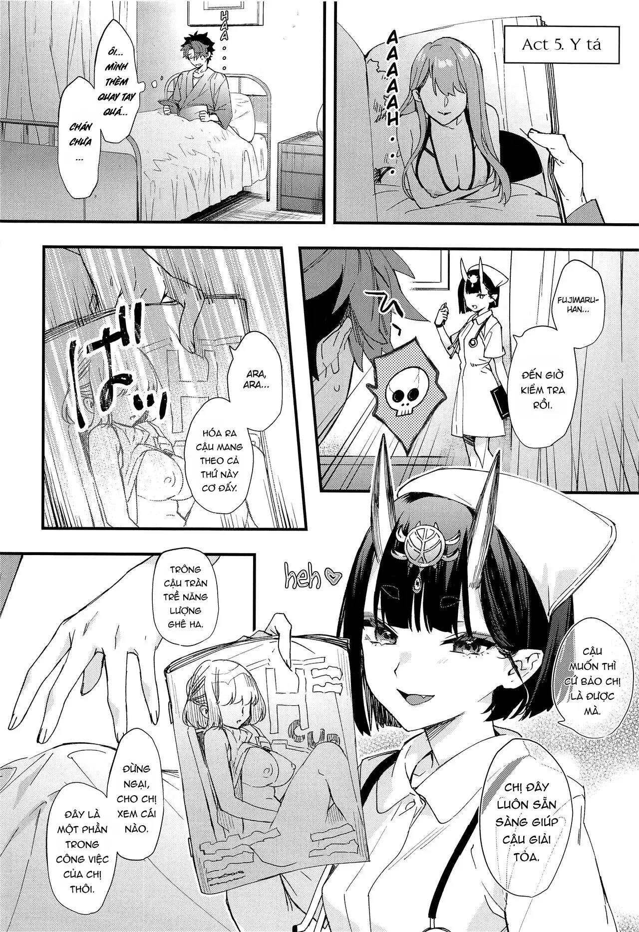 HentaiVN.net - Ảnh 15 - Này, em đang đọc sách đấy. [Tadaima, Benkyouchuu.] - Oneshot nuột