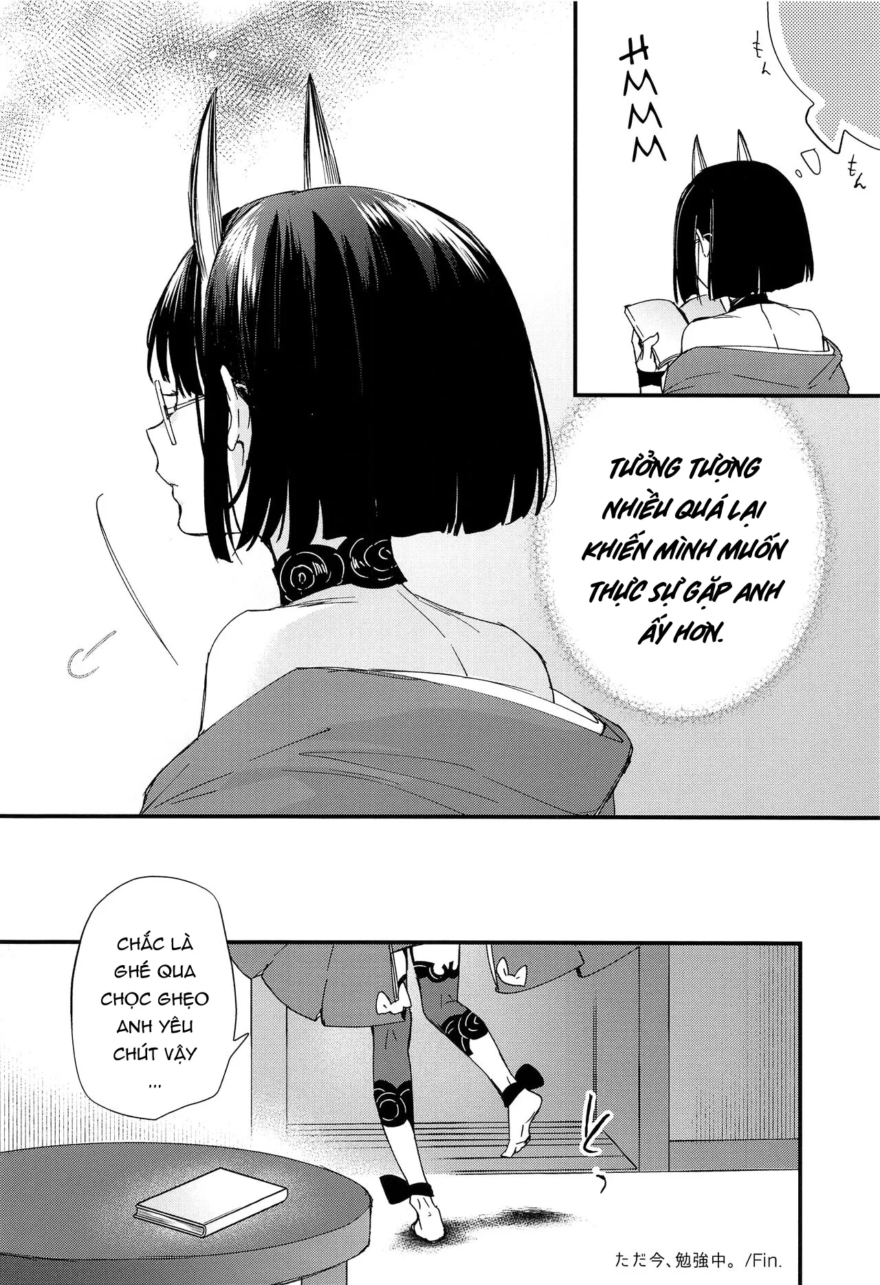 HentaiVN.net - Ảnh 17 - Này, em đang đọc sách đấy. [Tadaima, Benkyouchuu.] - Oneshot nuột