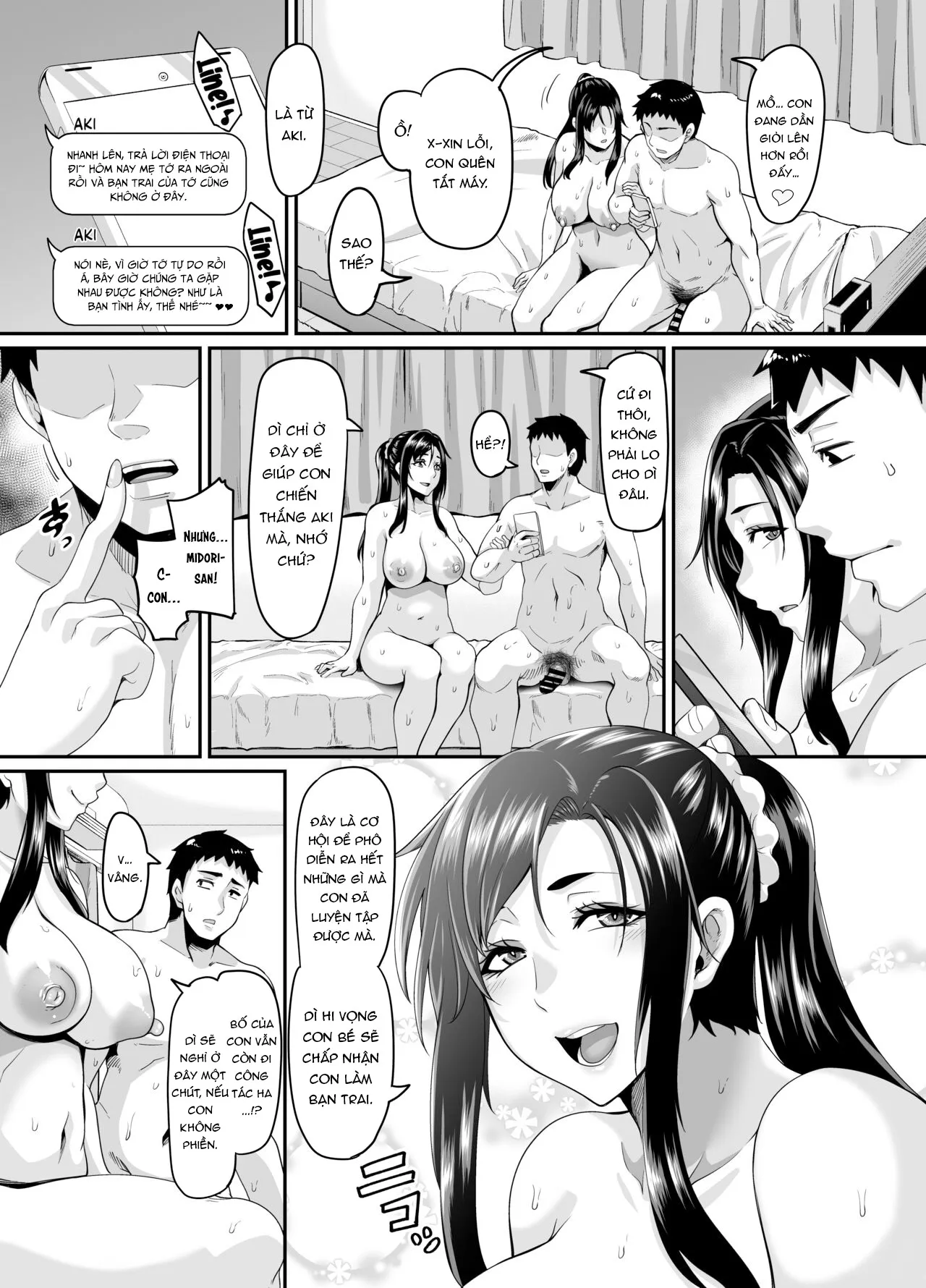 HentaiVN.net - Ảnh 13 - Sự giúp đỡ đến từ người mẹ dâm dục!!! [A slutty old lady will tell how to make her slutty daughter fall for you; Sukebena musume no otoshi-kata dosukebena obasan ga shikonde ageru] - Oneshot_Part_2