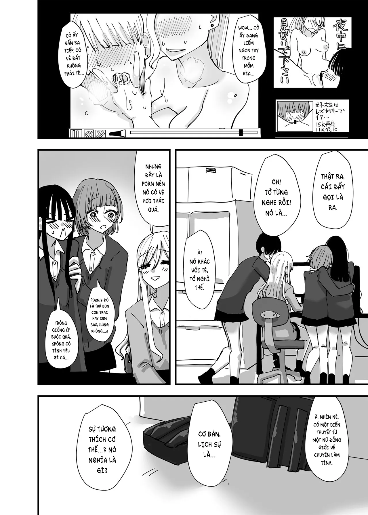 HentaiVN.net - Ảnh 9 - Chuyện tình của những cô nàng táo bạo [rampant yuri bloom] - Chap 1