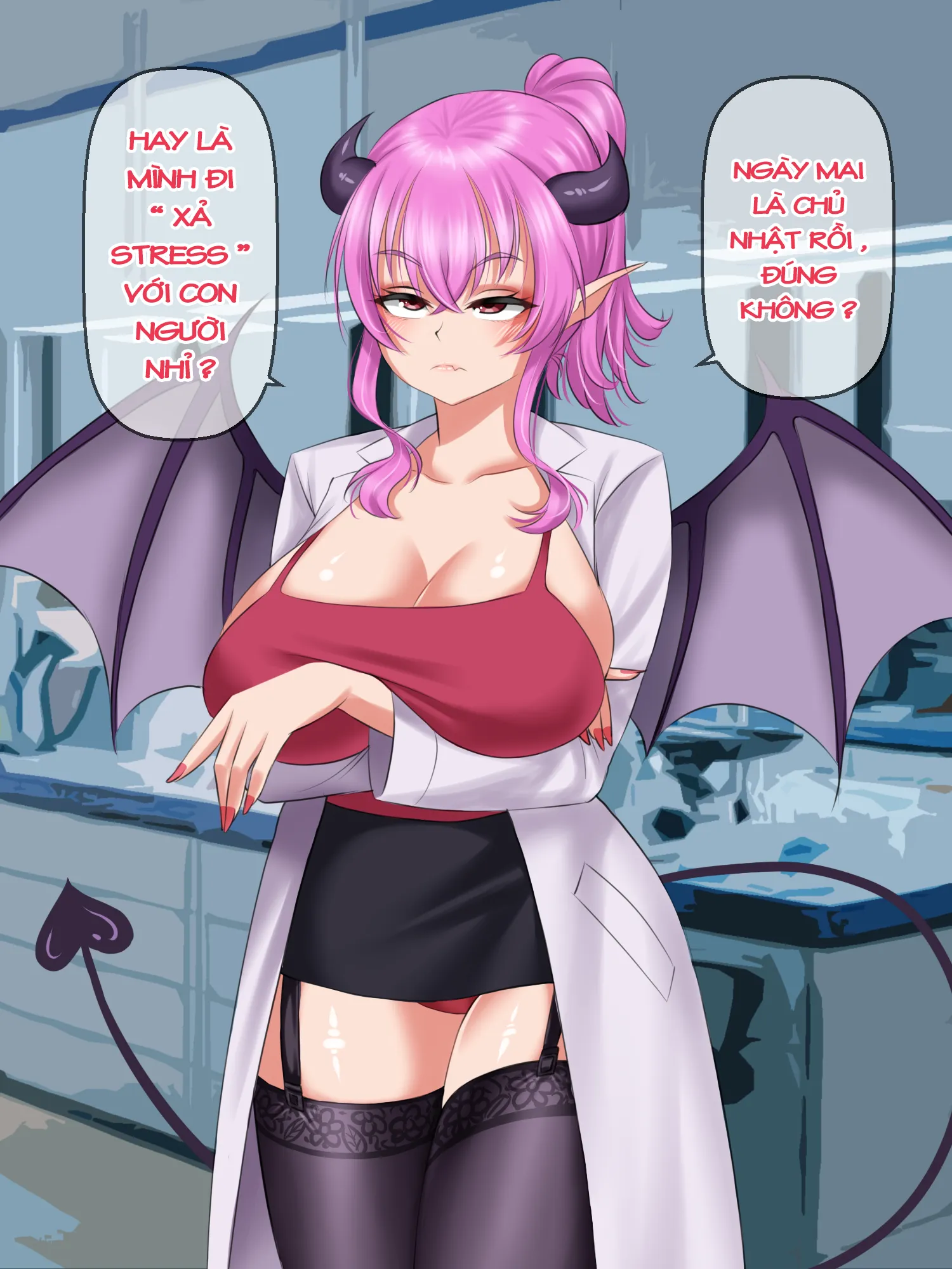HentaiVN.net - Ảnh 3 - Ngày xả stress của Succubus [Succubus ...stress-relief... day] - Chap 2.