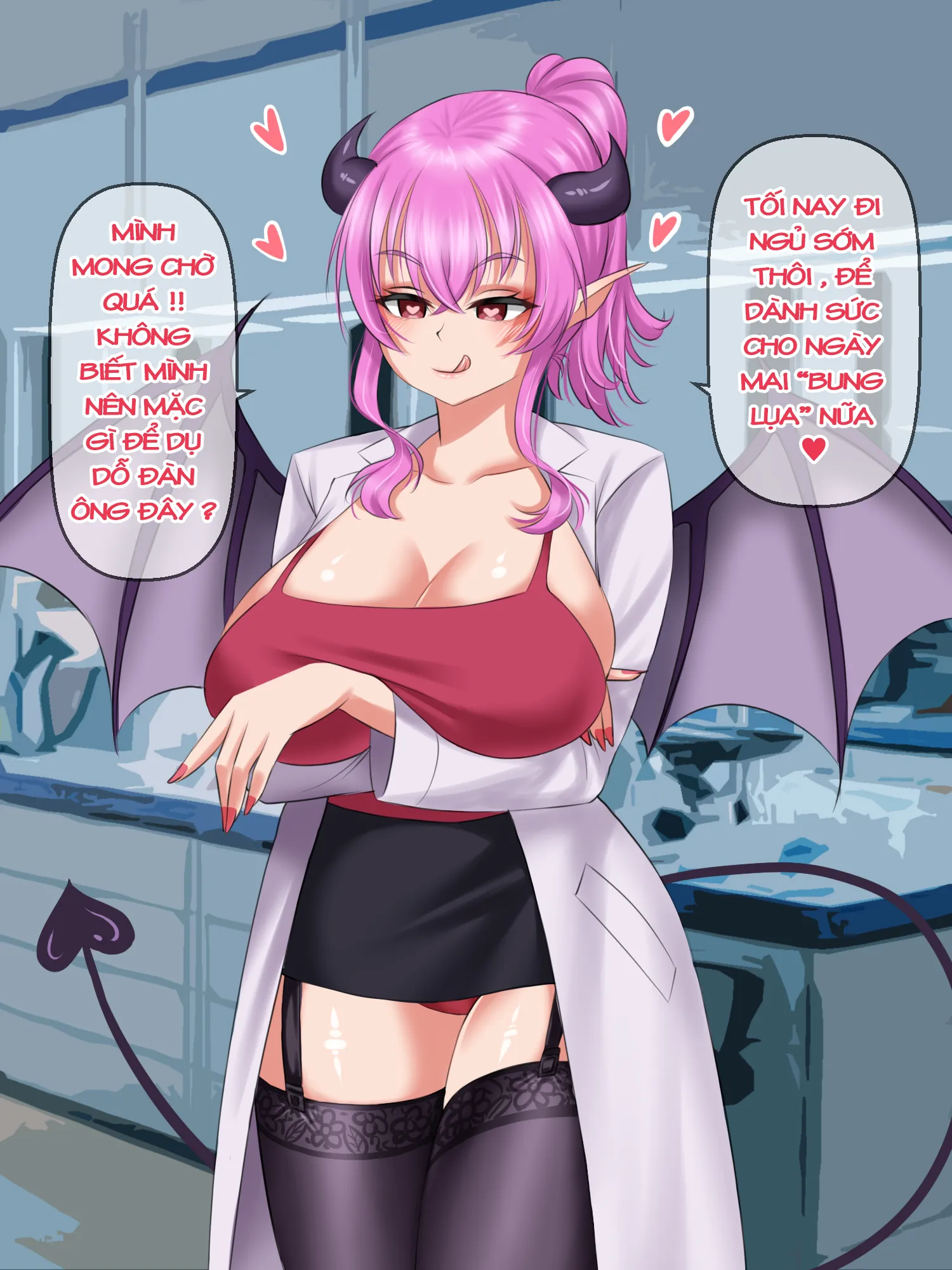 HentaiVN.net - Ảnh 5 - Ngày xả stress của Succubus [Succubus ...stress-relief... day] - Chap 2.
