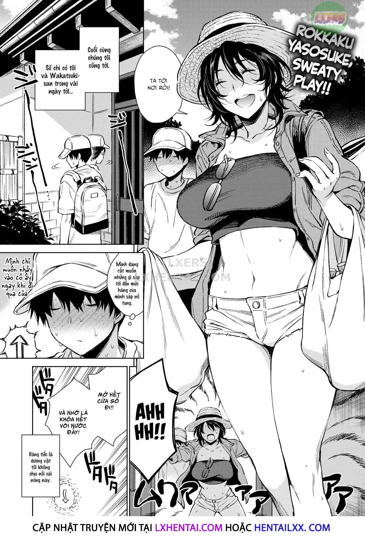 HentaiVN.net - Ảnh 5 - Một kỳ nghỉ hè đầy mồ hôi với Wakatsuki-san - Oneshot