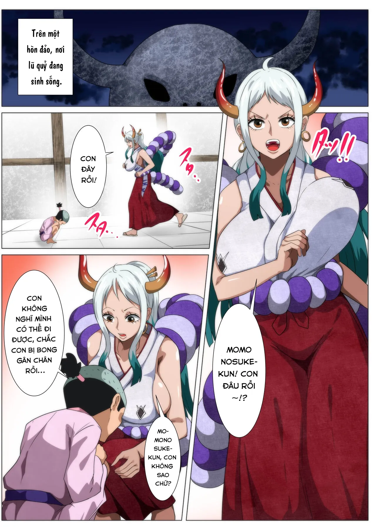 HentaiVN.net - Ảnh 3 - Bakunyuu Oni Musume no Hatsu Ecchi [A Big Breasted Oni Girl's First Time Having Sex] - Oneshot