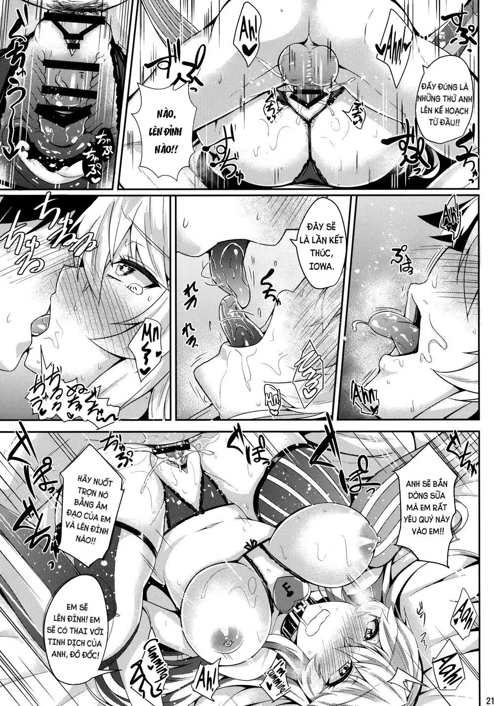 HentaiVN.net - Ảnh 22 - Anh đô đốc may mắn và cô người mẫu Mĩ [Wild sex with Iowa] - Oneshot