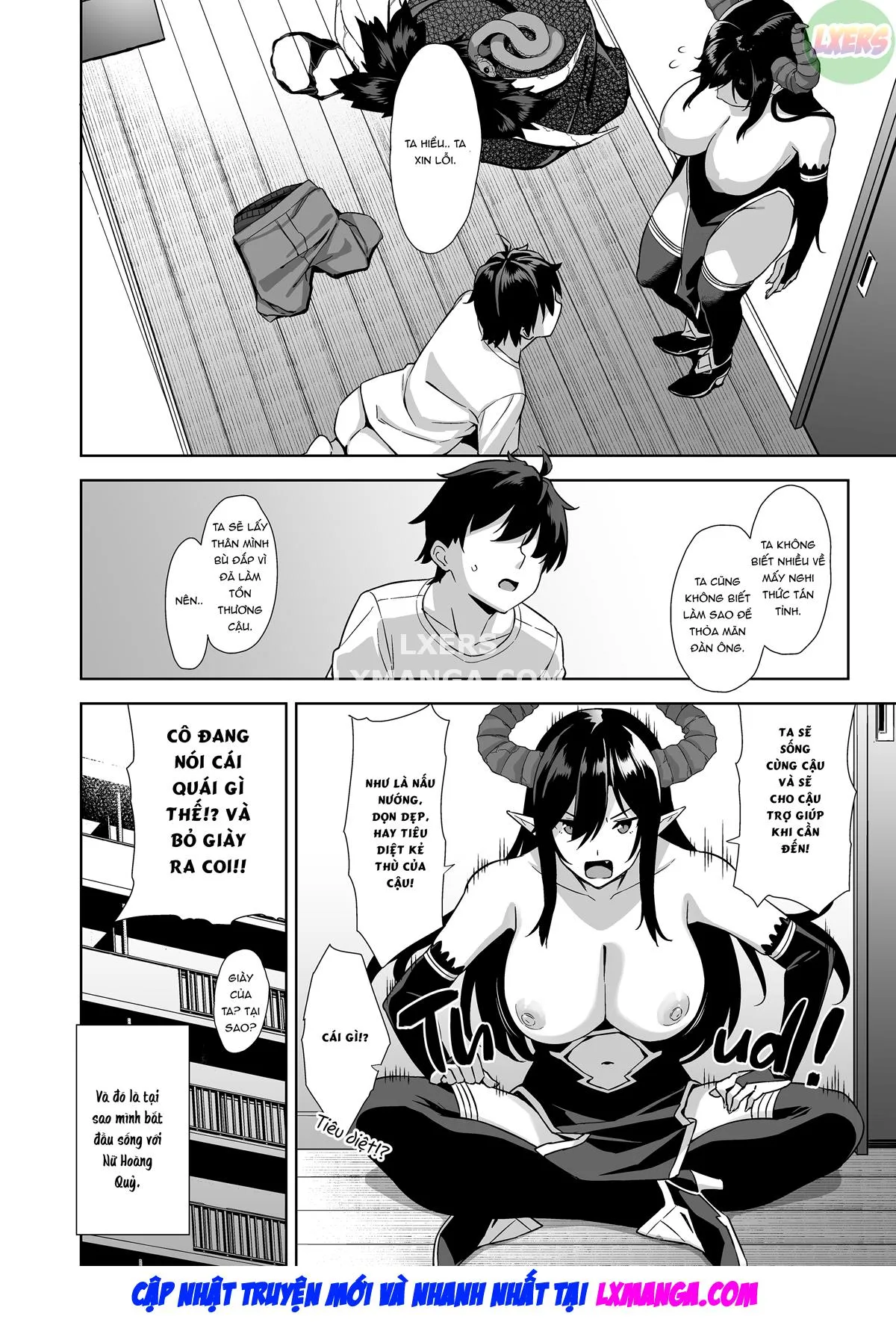 HentaiVN.net - Ảnh 24 - Oshikake Mao To Gouin Nama Hame Seikatsu [My Sex-Crazed Life With the Insatiable Demon Queen] - Oneshot