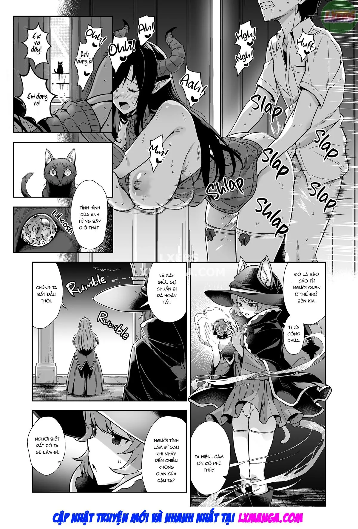 HentaiVN.net - Ảnh 45 - Oshikake Mao To Gouin Nama Hame Seikatsu [My Sex-Crazed Life With the Insatiable Demon Queen] - Oneshot
