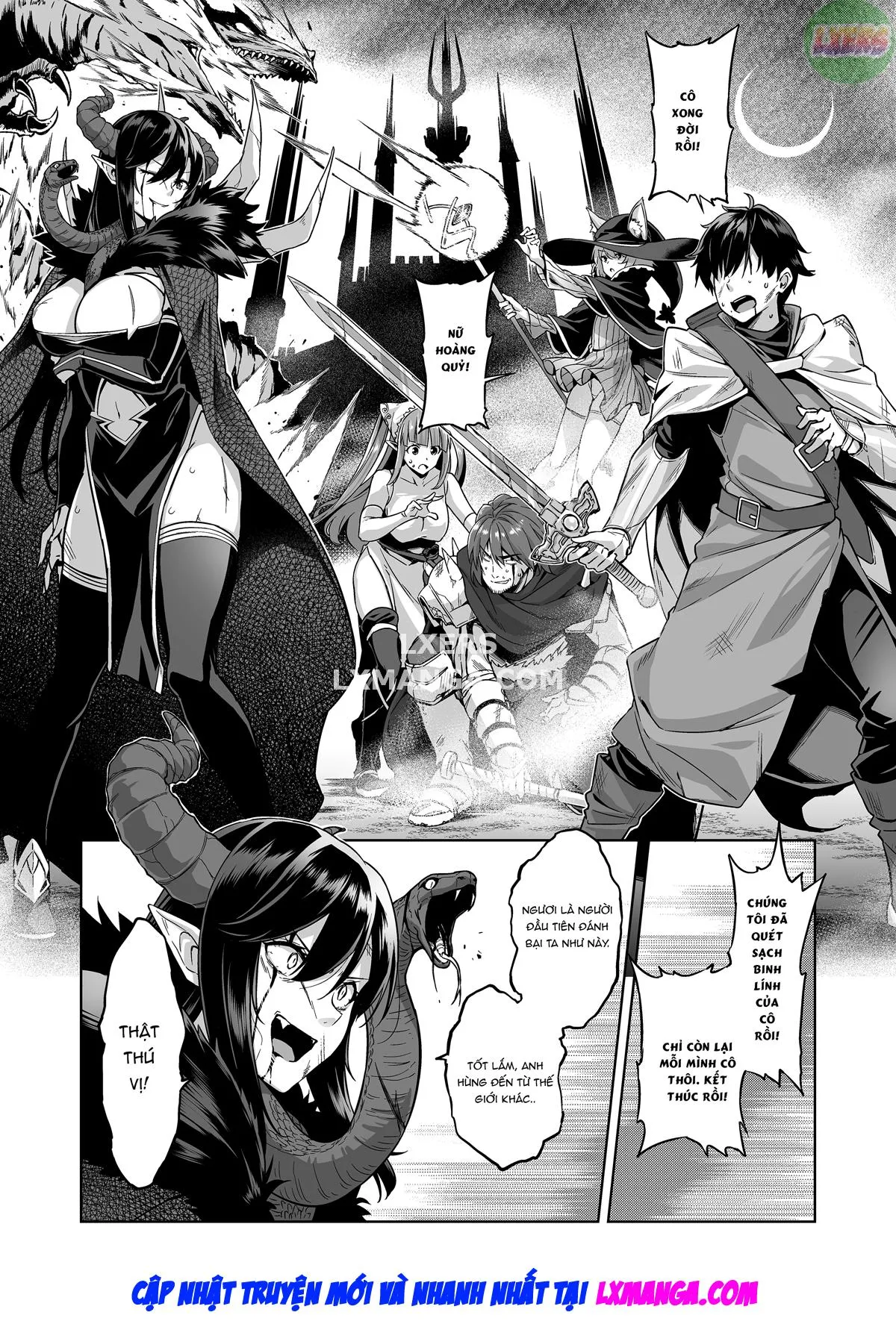 HentaiVN.net - Ảnh 5 - Oshikake Mao To Gouin Nama Hame Seikatsu [My Sex-Crazed Life With the Insatiable Demon Queen] - Oneshot
