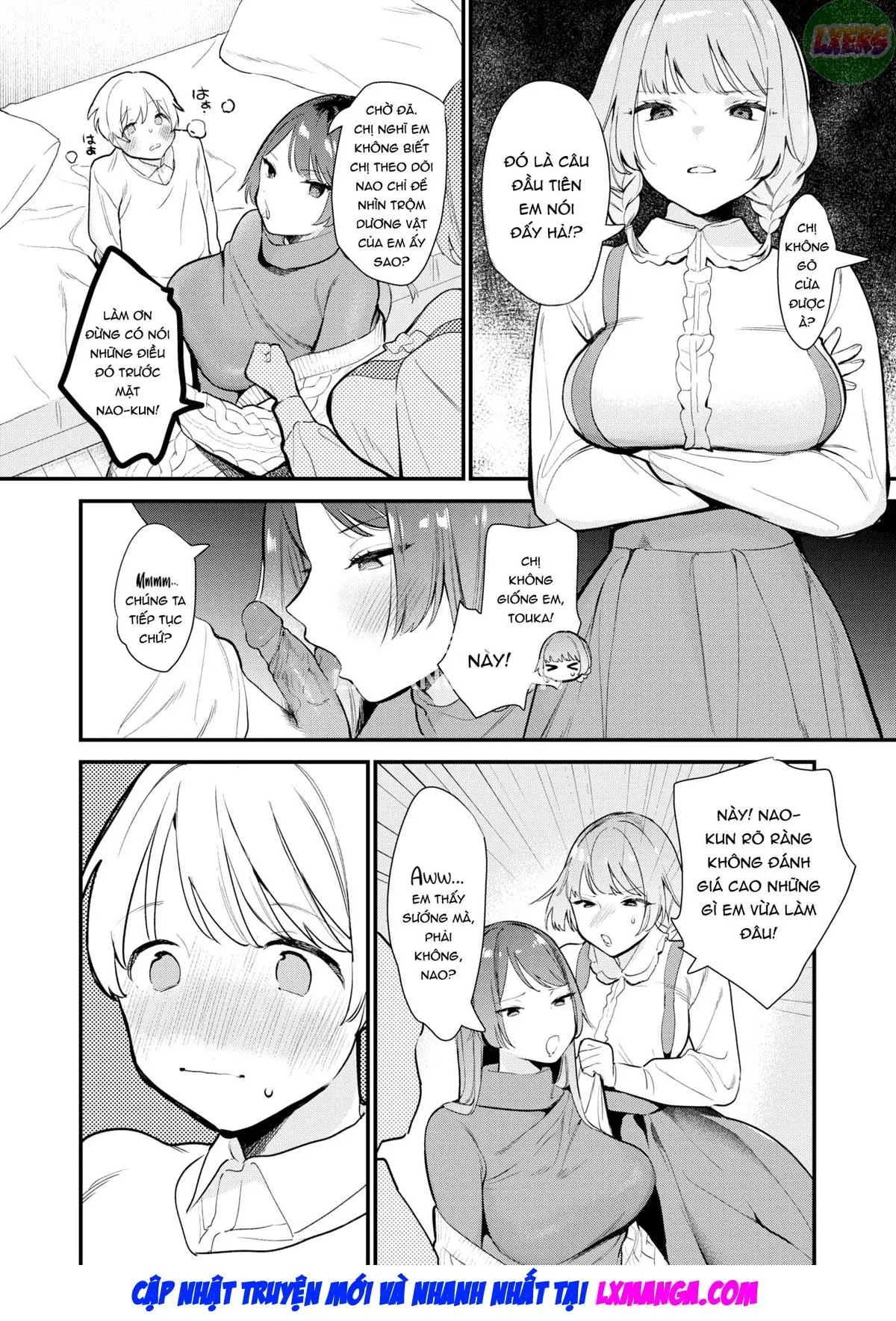HentaiVN.net - Ảnh 9 - Không thoát được hai chị gái - Oneshot