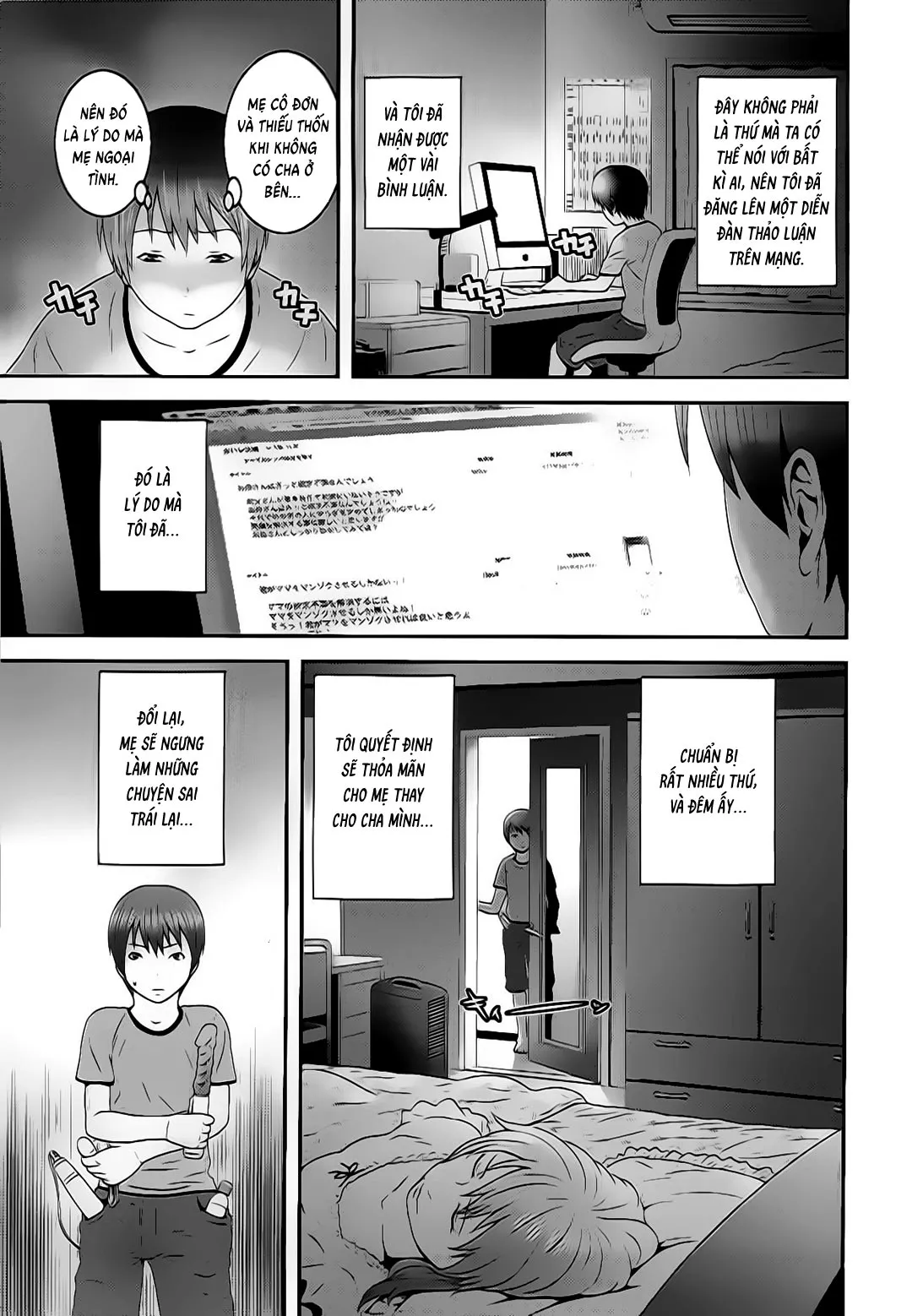 HentaiVN.net - Ảnh 4 - Cho mẹ thỏa mãn [Mama Manzoku; Mama's Satisfaction] - Oneshot