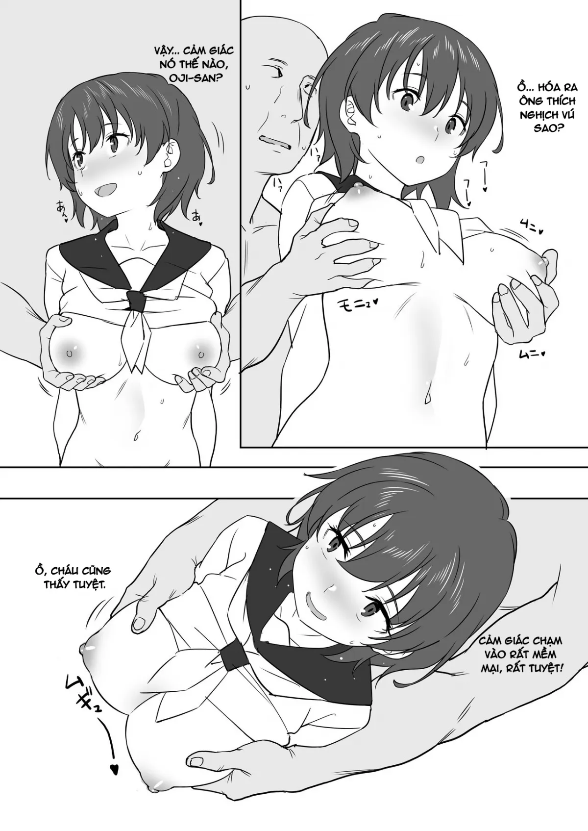 HentaiVN.net - Ảnh 8 - Nữ sinh và ông già [Schoolgirl and Old Man] - Oneshot