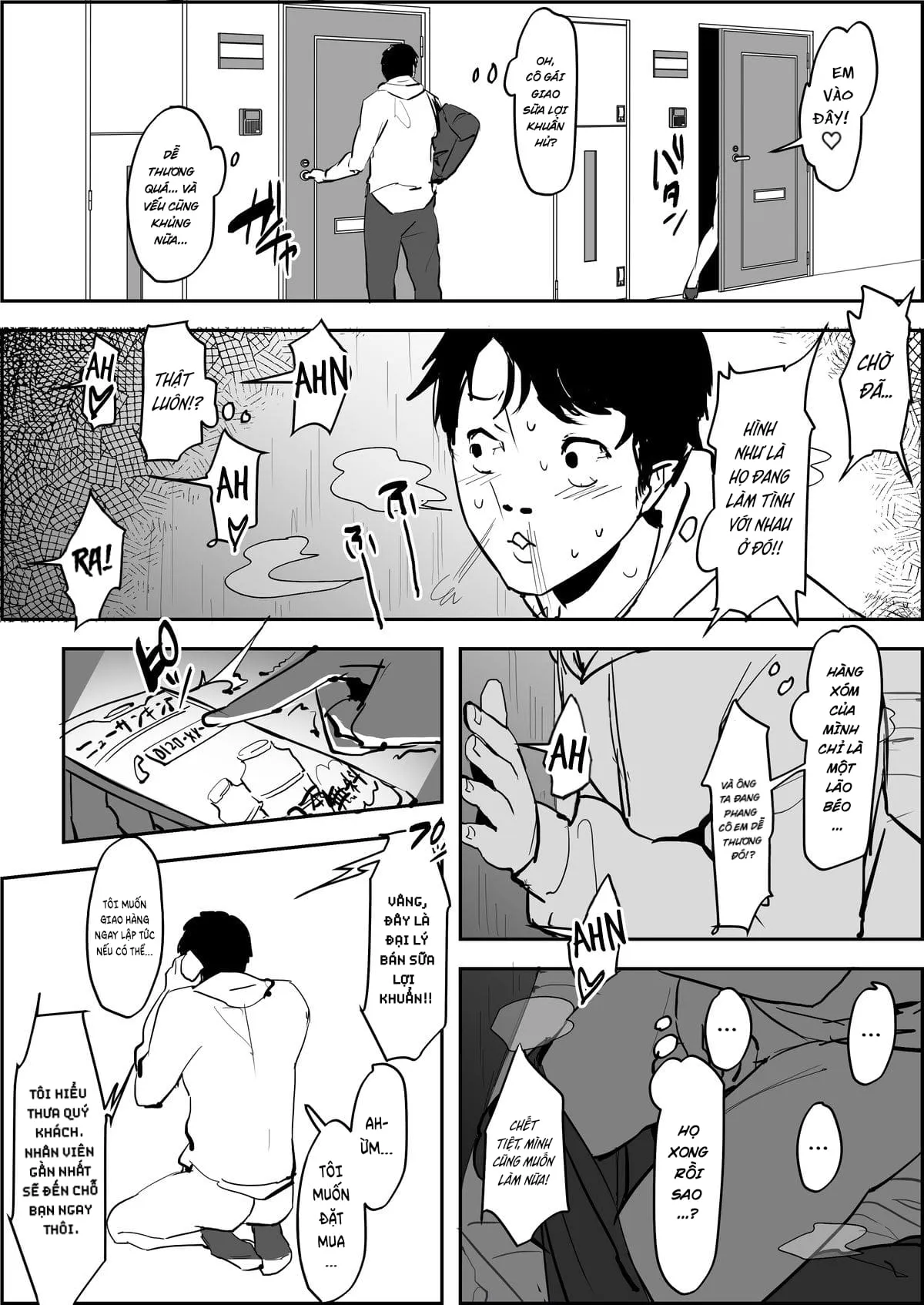 HentaiVN.net - Ảnh 3 - Cô Nàng Giao Sữa [Probiotic Milk Lady] - Oneshot