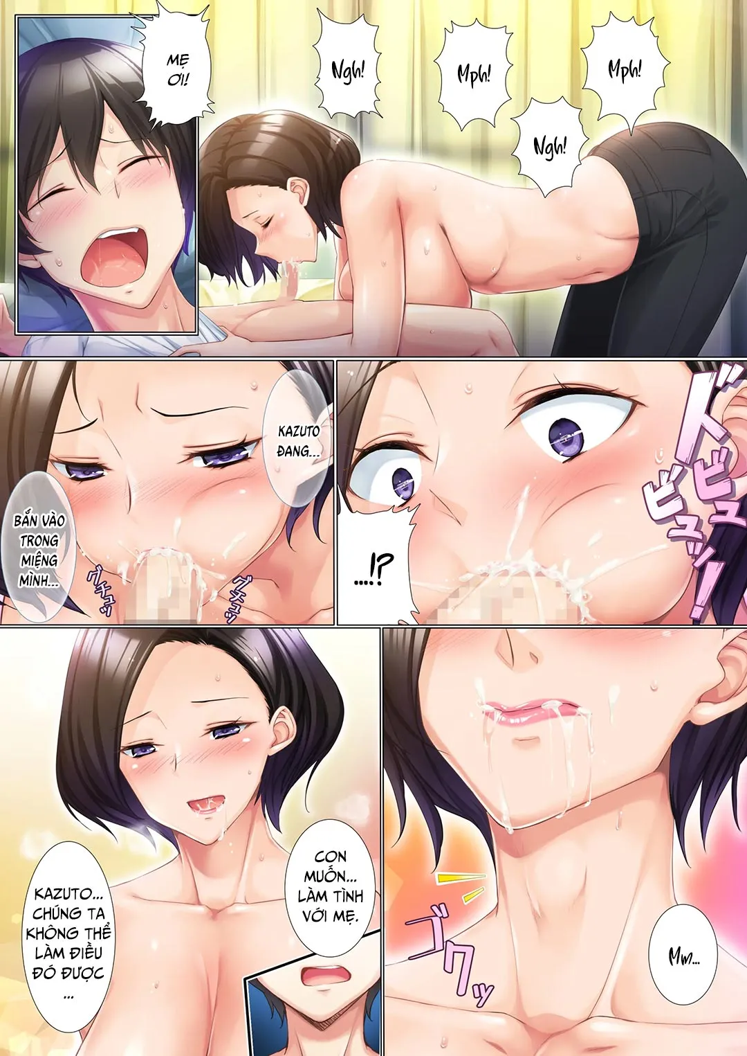 HentaiVN.net - Ảnh 24 - Cách mẹ thúc đẩy con trai [Deki Mama ~Kyouiku Mama Ga Issen O Koete Shimau Made~] - Oneshot