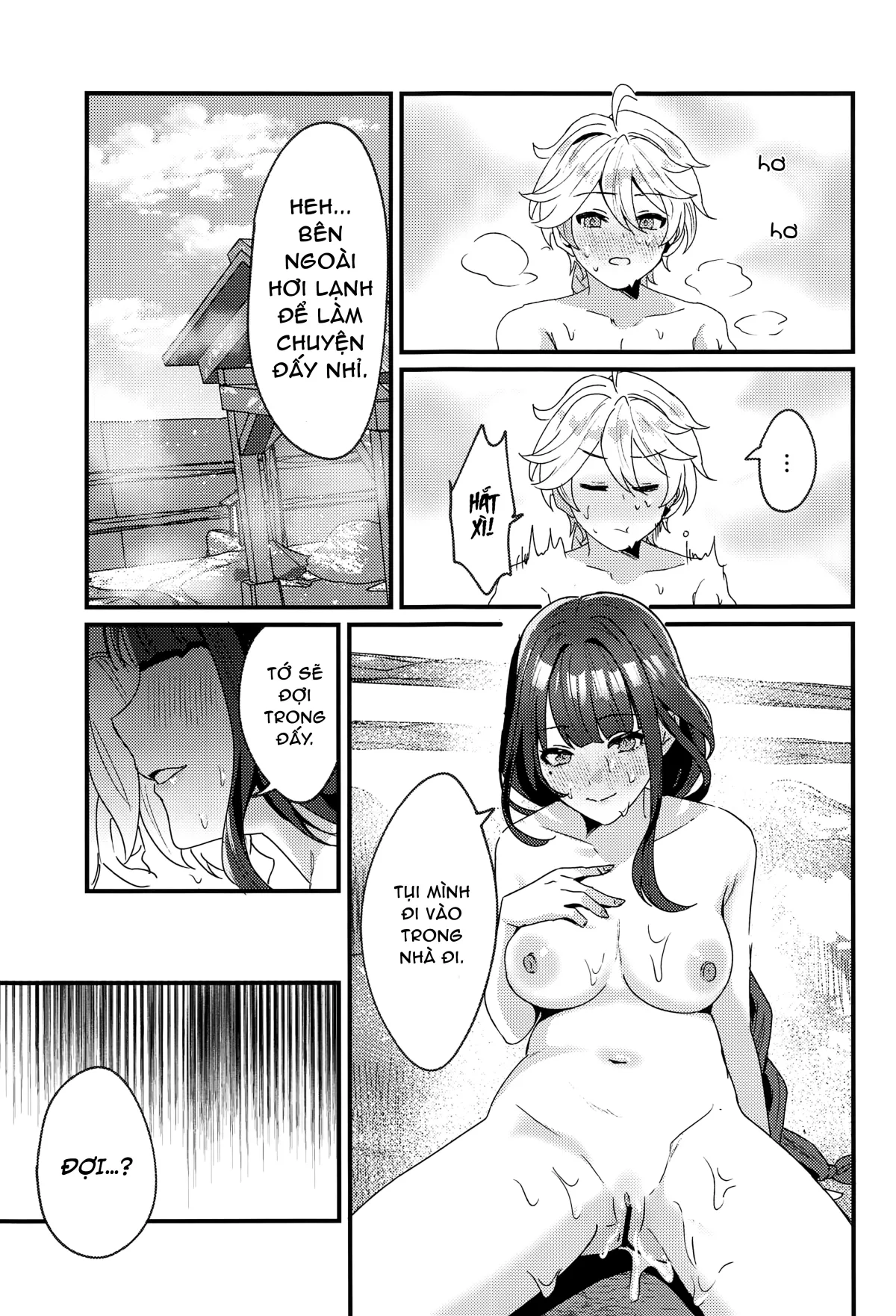 HentaiVN.net - Ảnh 18 - Kì nghỉ tại suối nước nóng Inazuma [Inazuma Shippori Onsen Kyuuk] - Khổ thân ông cháu:))))