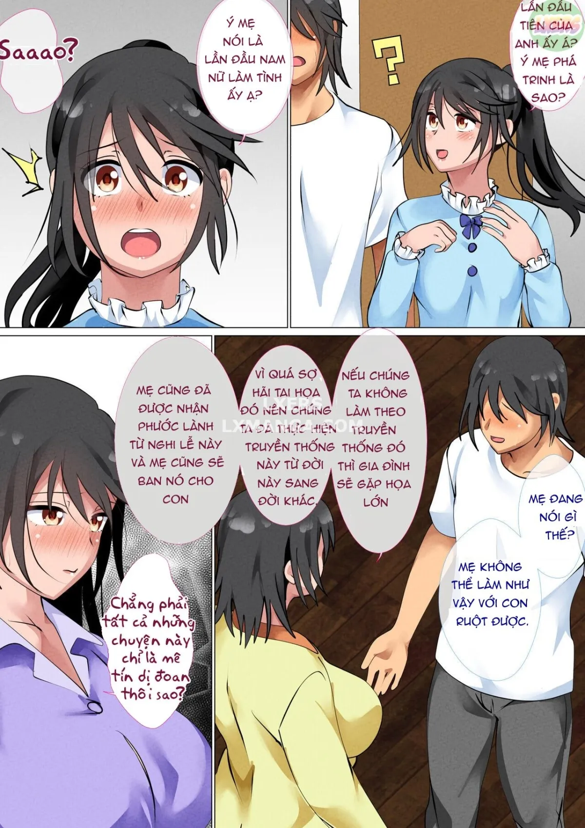 HentaiVN.net - Ảnh 11 - Kazoku De Musuko O Fudeoroshi Suru Narawashi Ga Sonzai Suru Kakei [A Family With A Tradition Of Taking Their Son's Virginity] - Oneshot