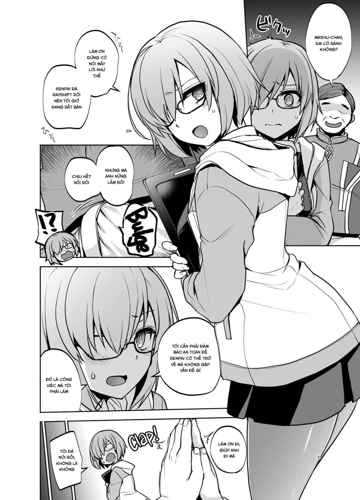 HentaiVN.net - Ảnh 3 - Senpai ga Rayshift Chuu Dake Kankei o Sematte Kuru Seiyoku Ousei na Chaldea Shokuin Oji-san to Mash (Fate/Grand Order) - Oneshot