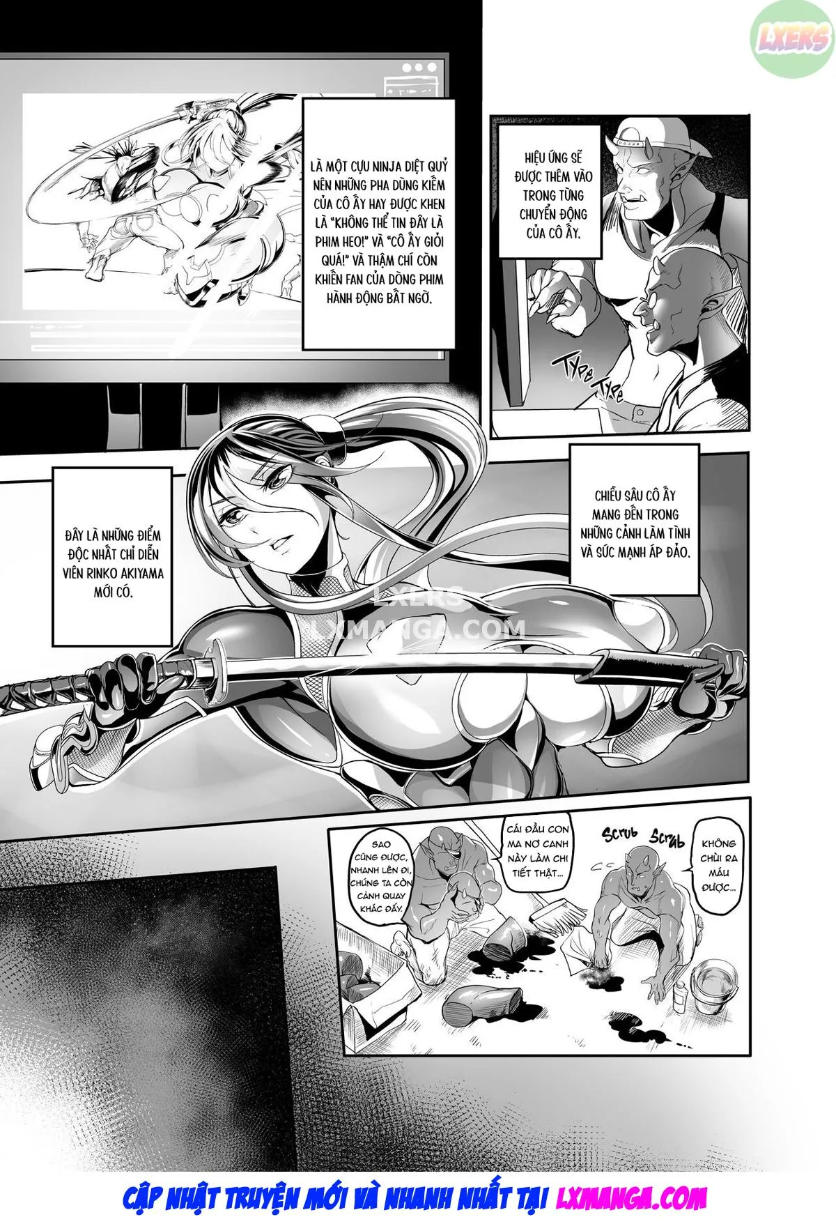 HentaiVN.net - Ảnh 21 - AV Joyuu Akiyama Rinko Shigoto No Ryuugi - Oneshot