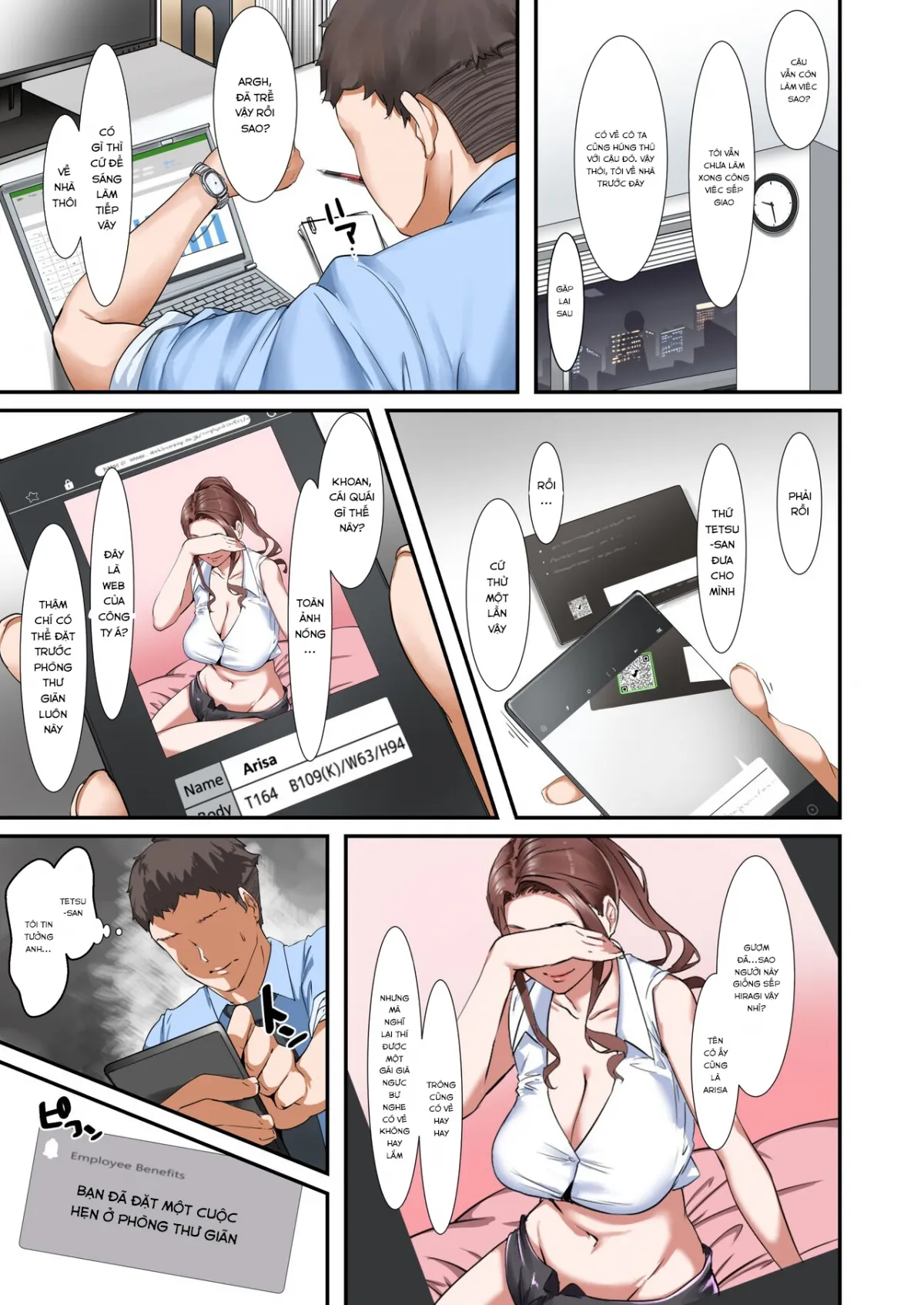 HentaiVN.net - Ảnh 4 - Kaisha no Relaxation Room de Dosukebe Service Shite Kureru Innyuu Joushi - Oneshot