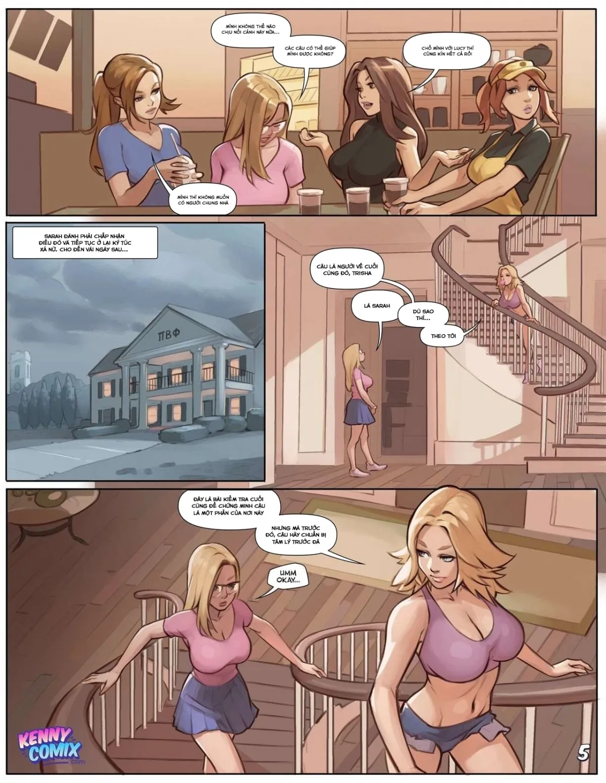 HentaiVN.net - Ảnh 6 - Naughty Sorority: The New Pledge - Chap 1