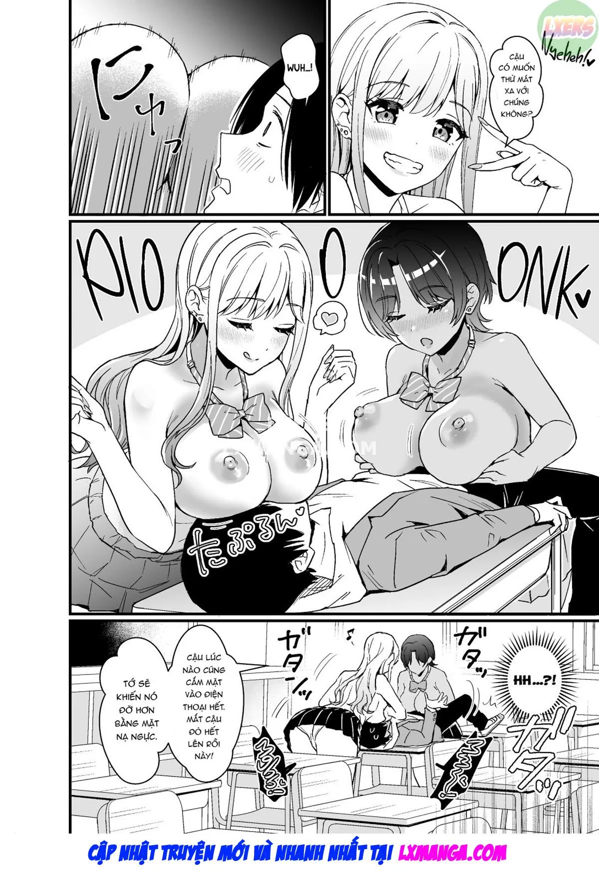 HentaiVN.net - Ảnh 13 - That Time Gyarus Asked Me To Grope Their Tits After Class [Gal Ni Houkago Oppai Sawatte Ku? Te Sasowareru Hanashi] - Oneshot